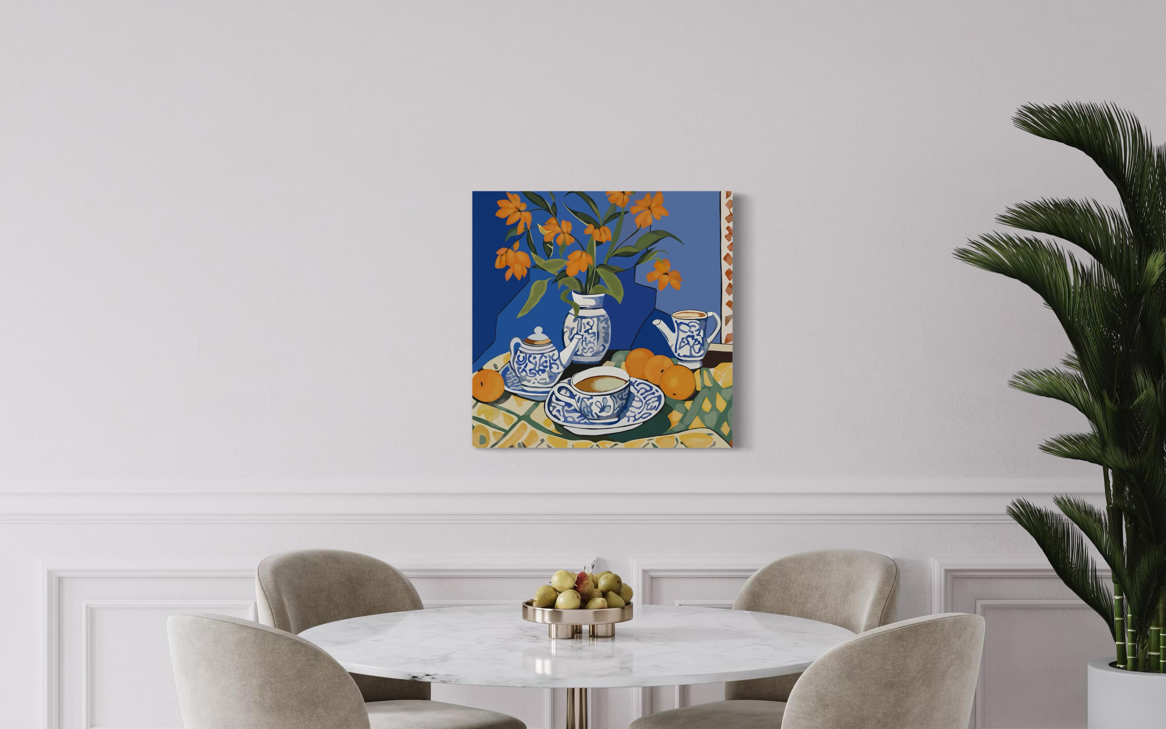 Maroc, 70x70cm, impression sur toile, édition 20 pièces. - Pop Art Art par Nina Tsoriti