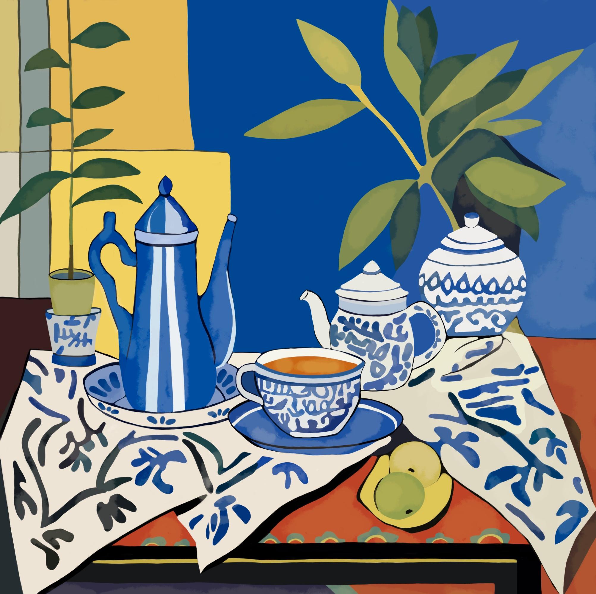 Interior Print Nina Tsoriti - Maroc, 70x70cm, impression sur toile, édition 20 pièces.