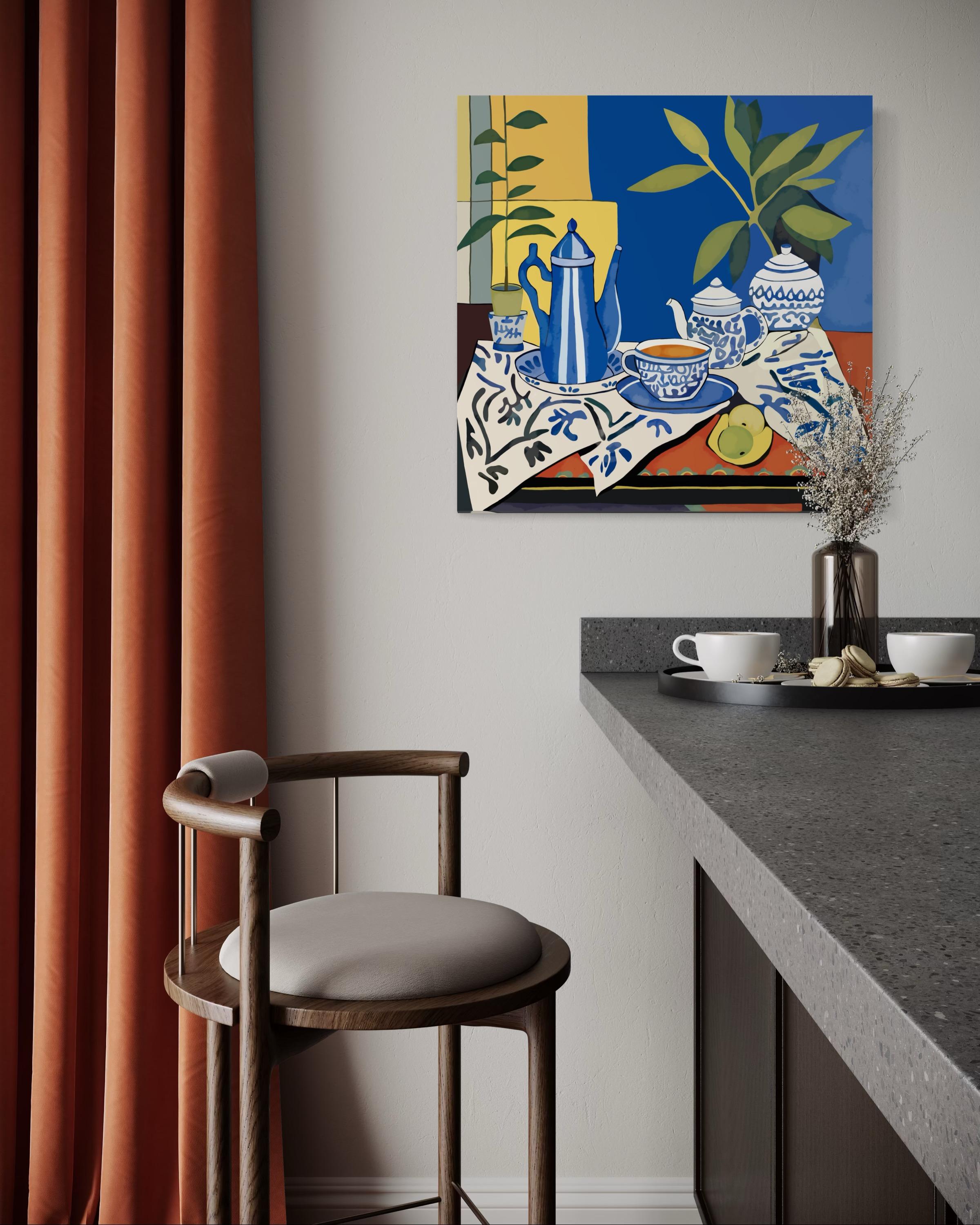 Maroc, 70x70cm, impression sur toile, édition 20 pièces. - Pop Art Print par Nina Tsoriti