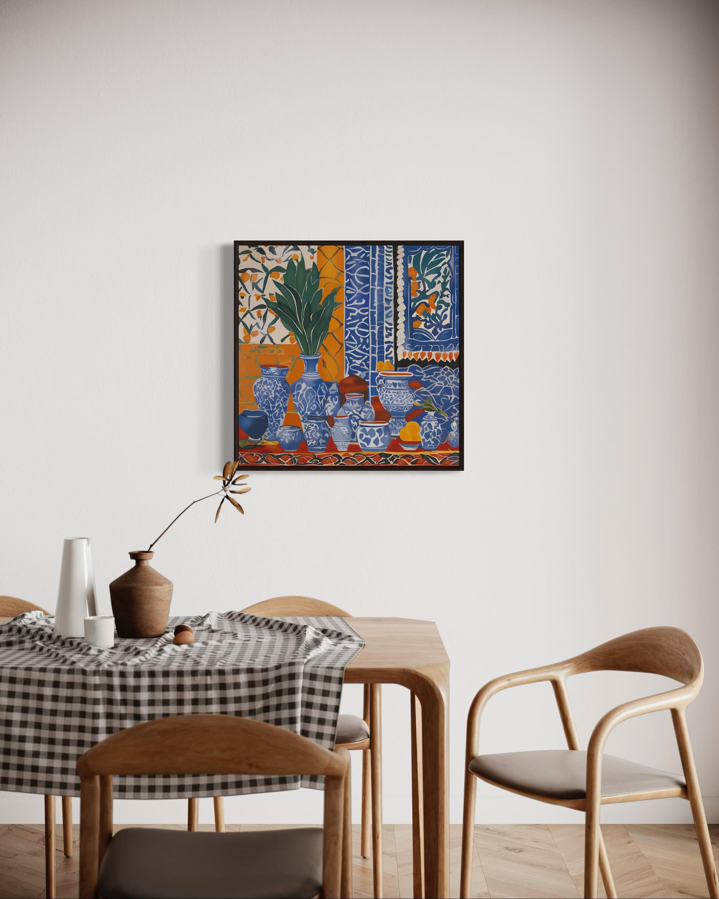 Maroc, 70x70cm, impression sur toile, édition 20 pièces. - Pop Art Print par Nina Tsoriti