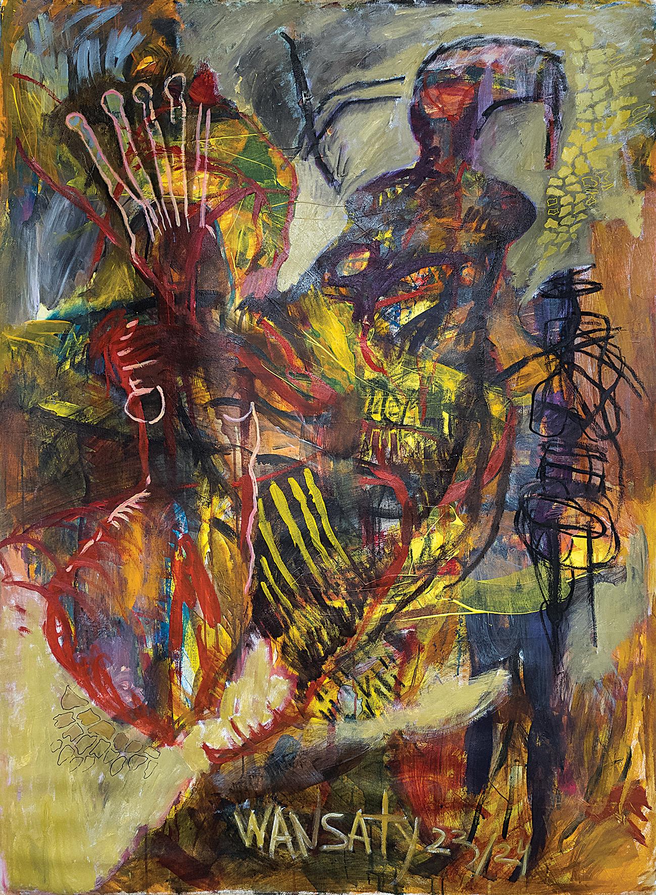 Schmetterlingsflügel, 150x107cm, Öl, Acryl, Leinwand