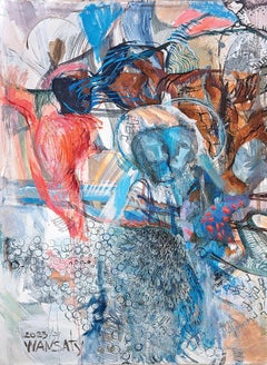 Sarah and Abraham, 150x107cm, oil, acrylic, canvas