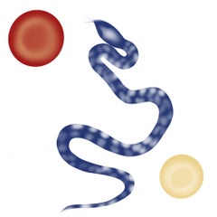 Sole e luna , 90x90cm, stampa su tela. Edizione 20 pezzi.