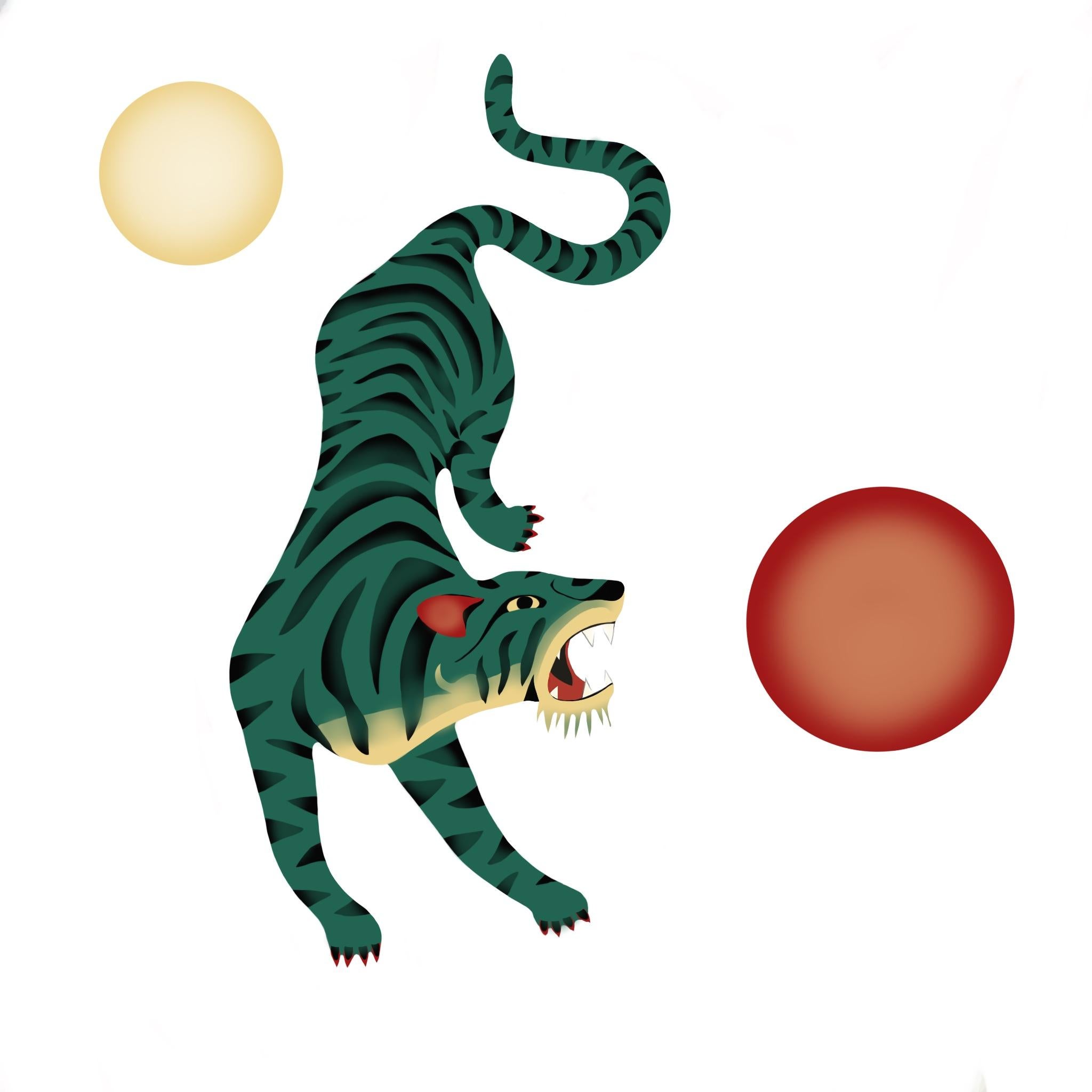 Soleil et lune , 90x90cm, impression sur toile, édition 20 pcs.