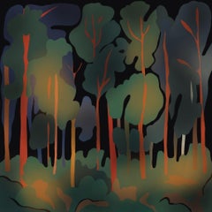 Foresta misteriosa, 70x70cm, stampa su tela. Edizione 20 pezzi.