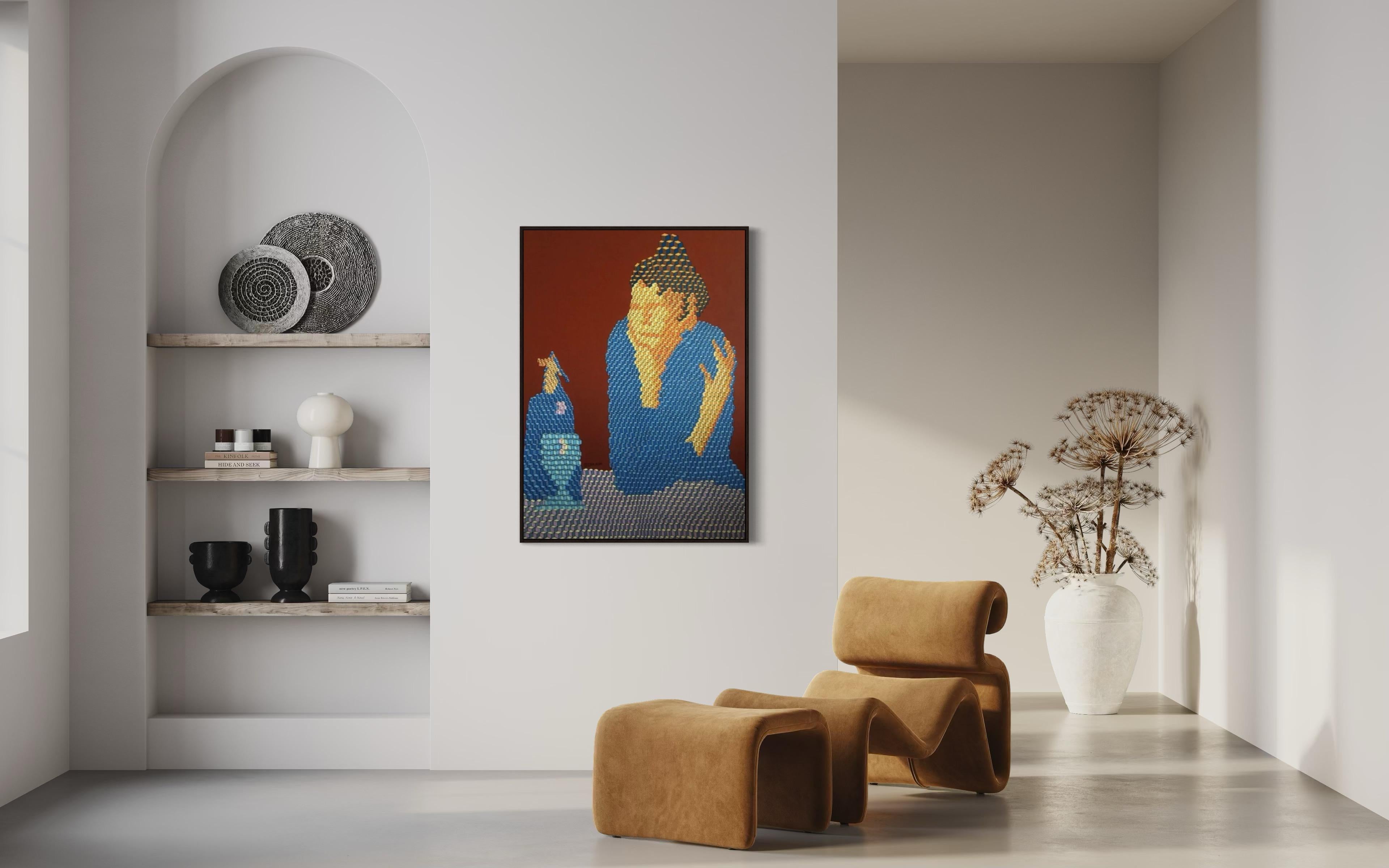 Absinthe drinker, 120x90cm, acrylic on canvas - Contemporary Art by Ira Kub