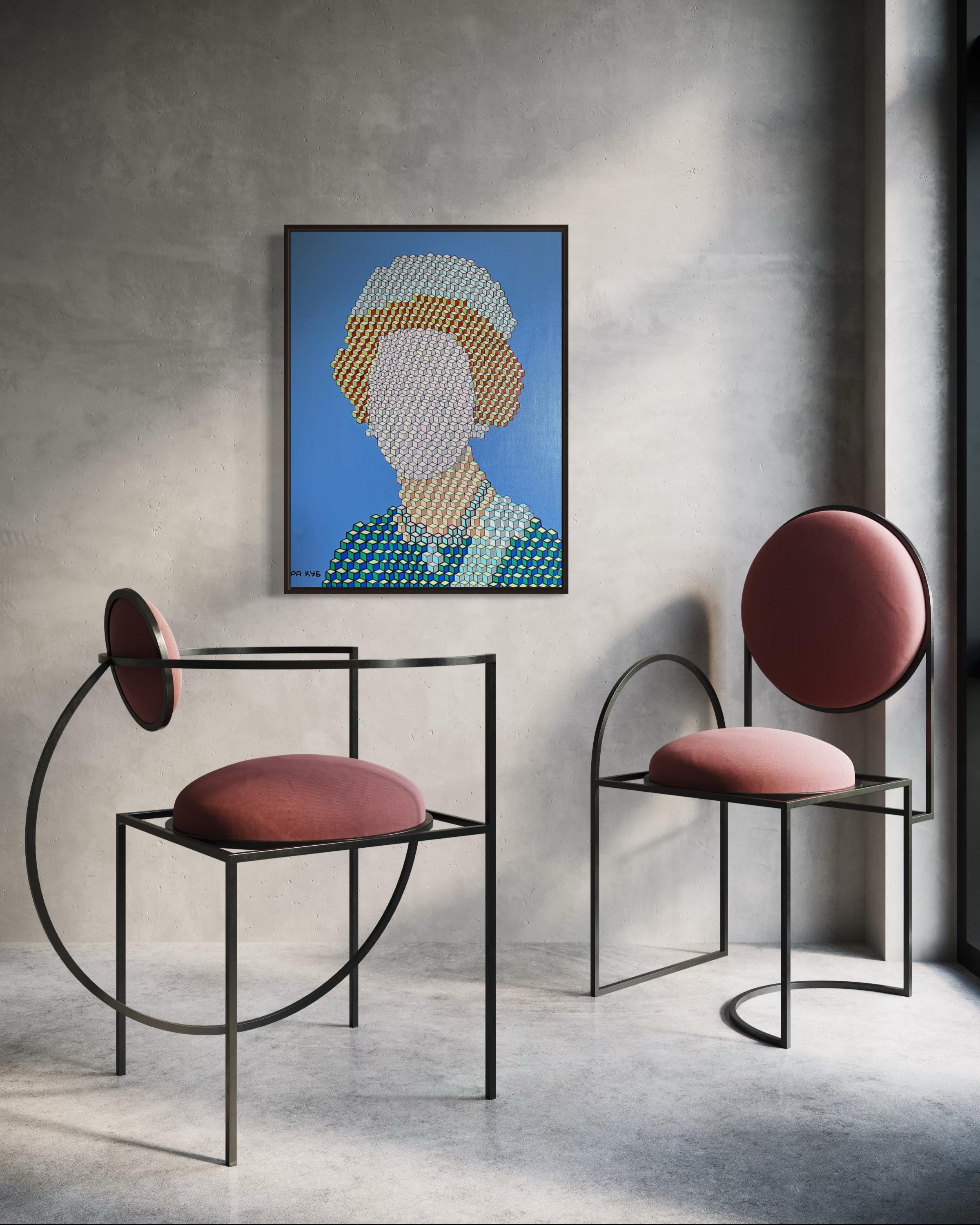 Elizabeth II, 80x60cm, acrylic on canvas For Sale 5