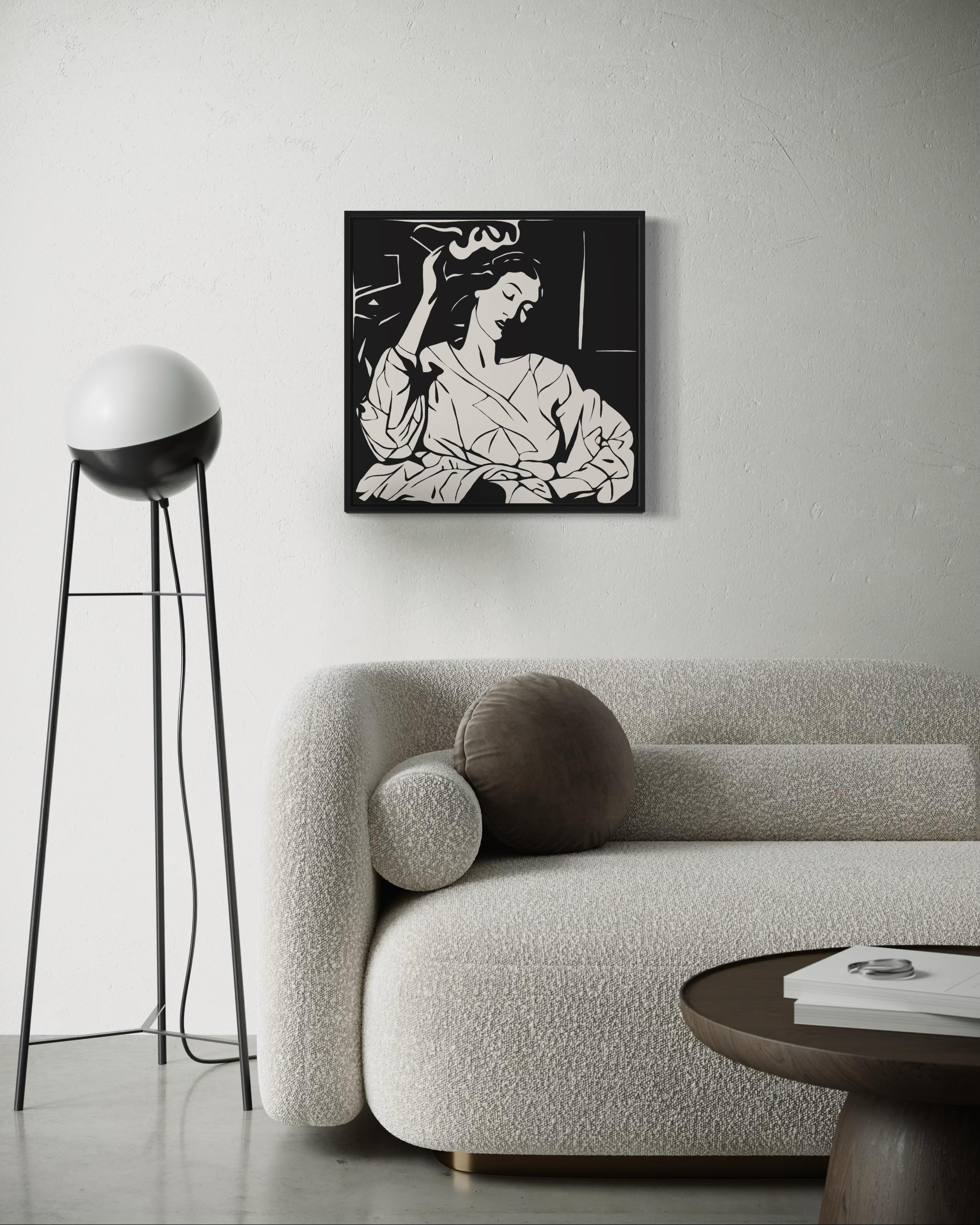 Smoking, 50x50cm, impression sur toile, édition 20 pièces. en vente 1