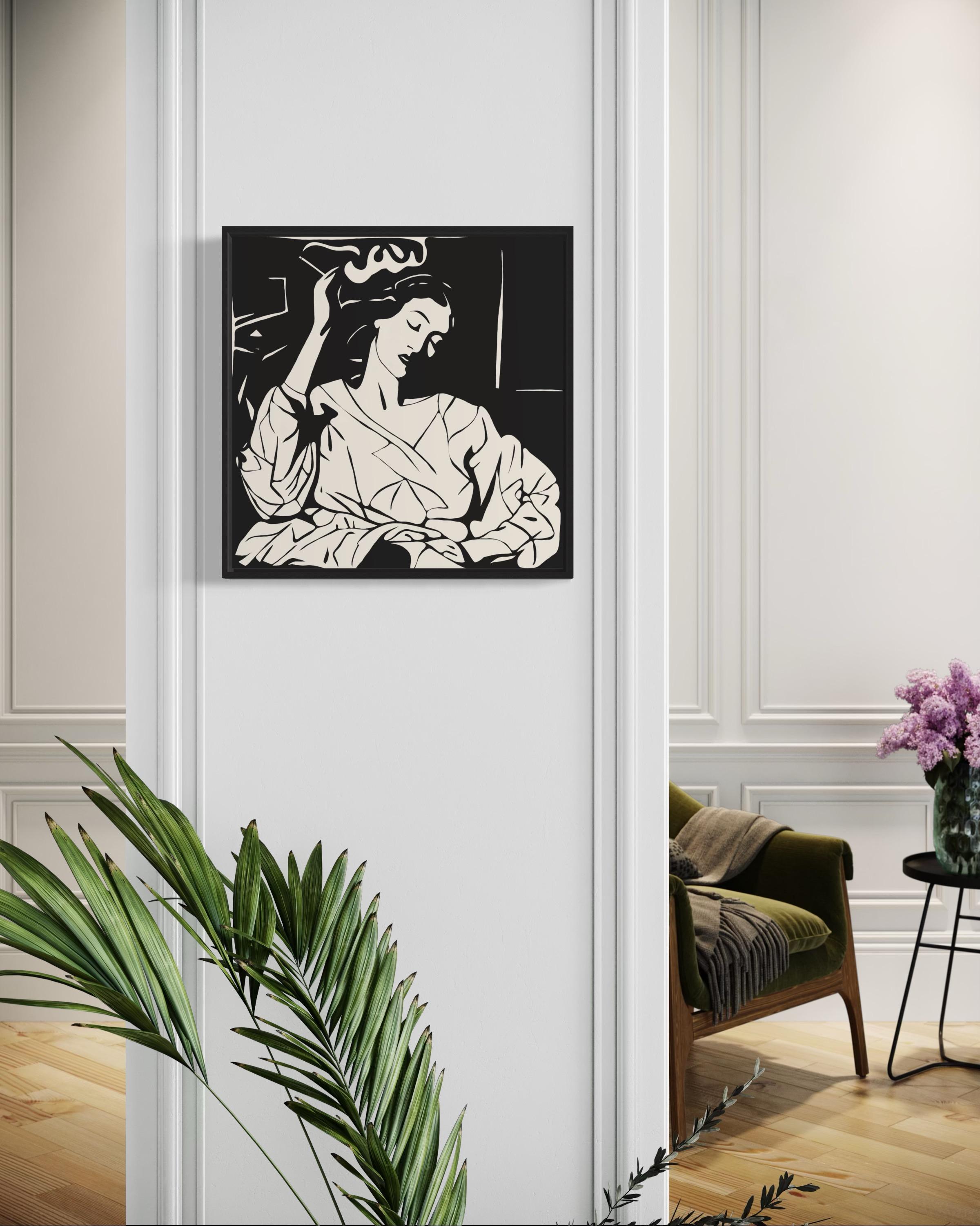 Smoking, 50x50cm, impression sur toile, édition 20 pièces. en vente 2