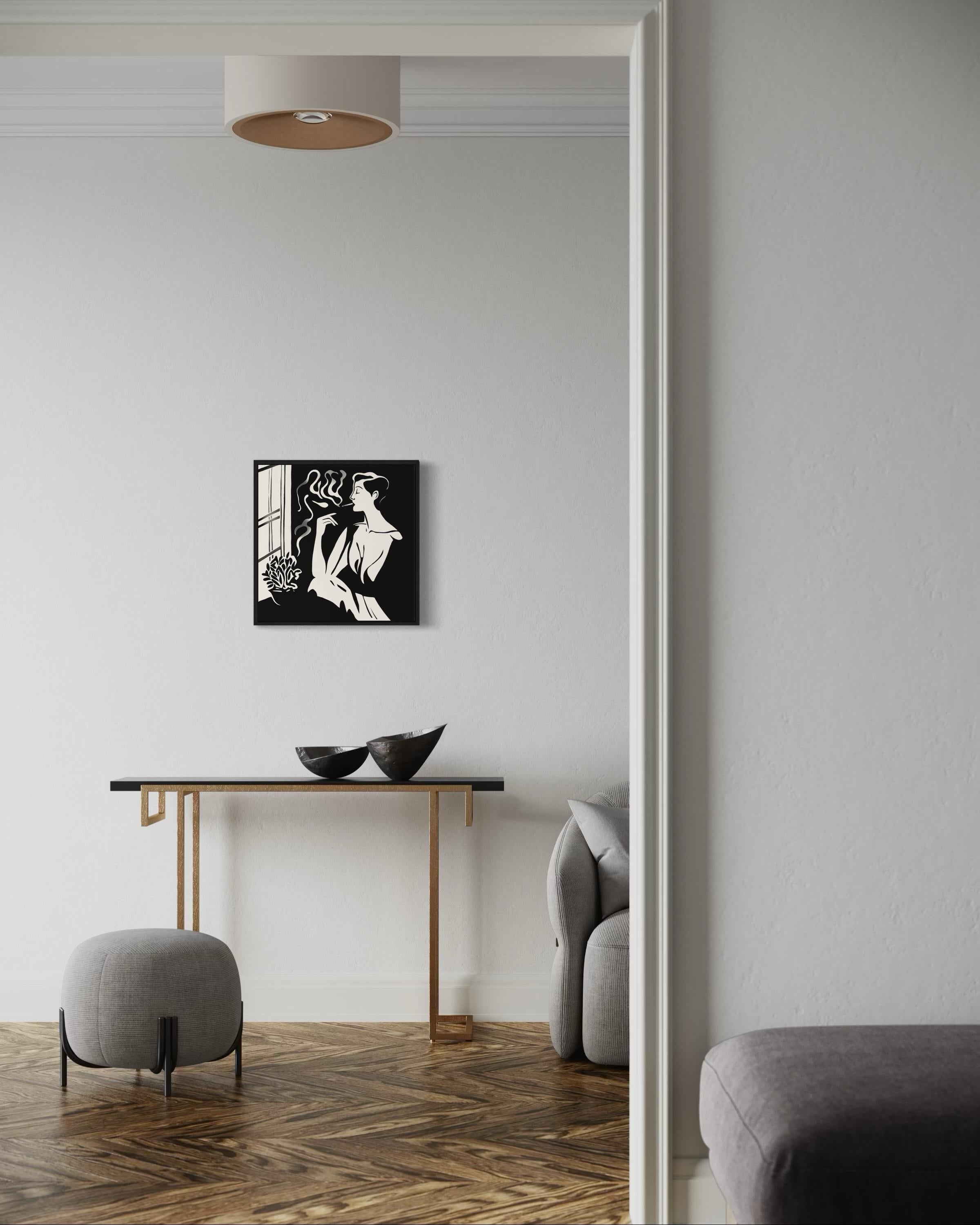 Smoking, 50x50cm, impression sur toile, édition 20 pièces. en vente 3