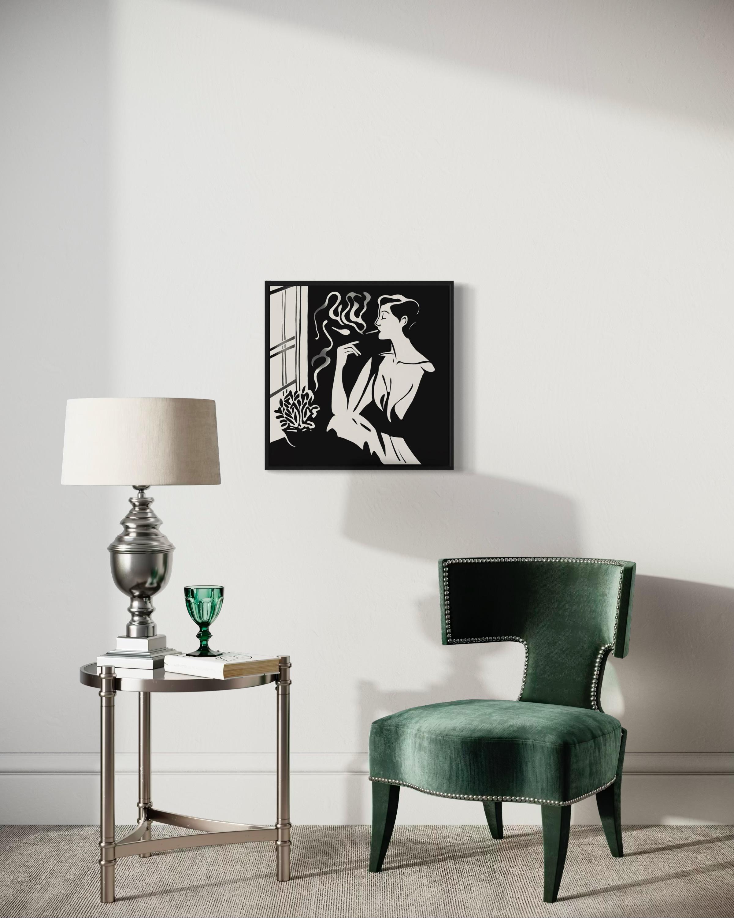 Smoking, 50x50cm, impression sur toile, édition 20 pièces. en vente 4