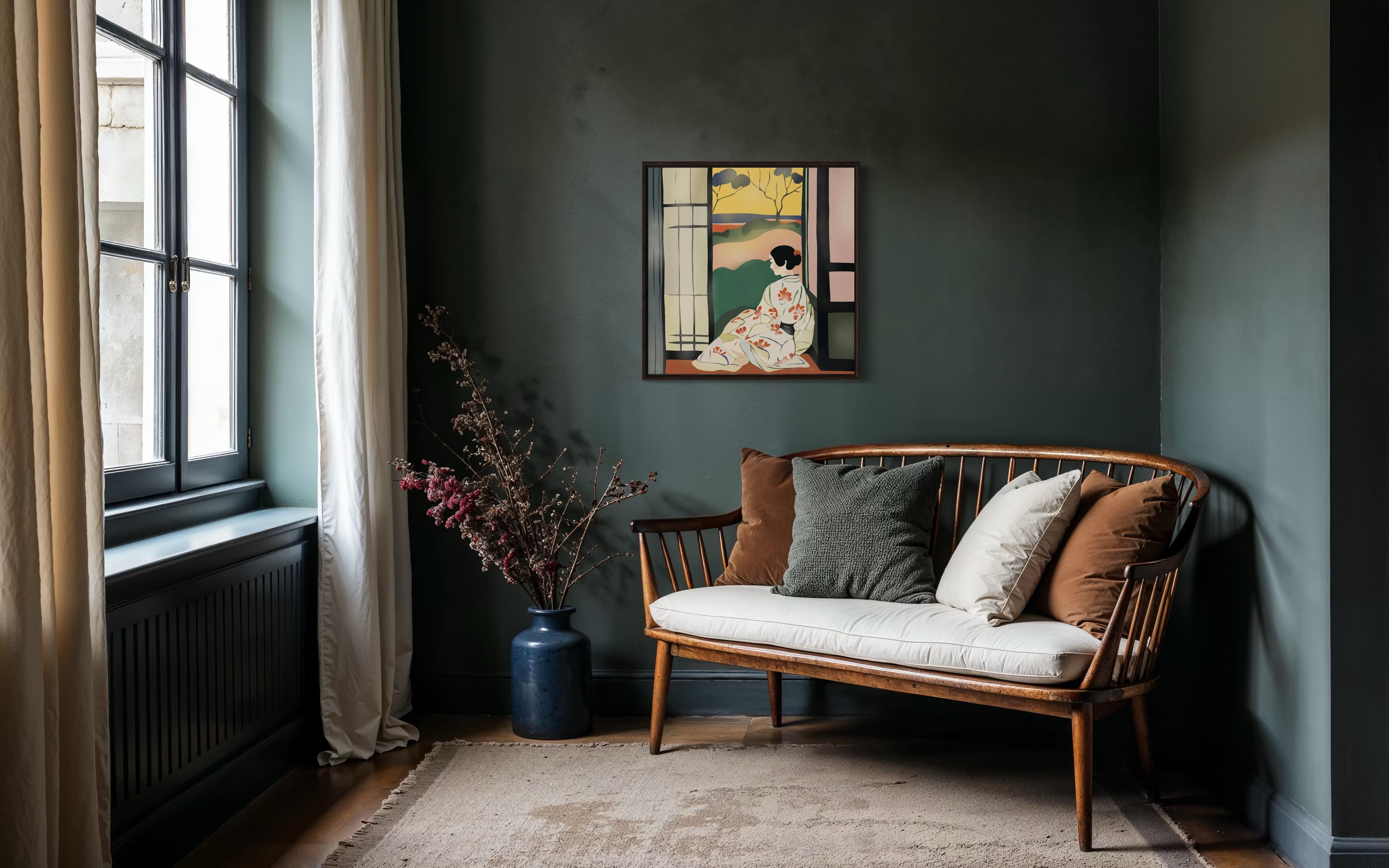 beauté japonaise, 70 x 70 cm, impression sur toile, édition 20 pièces. en vente 2