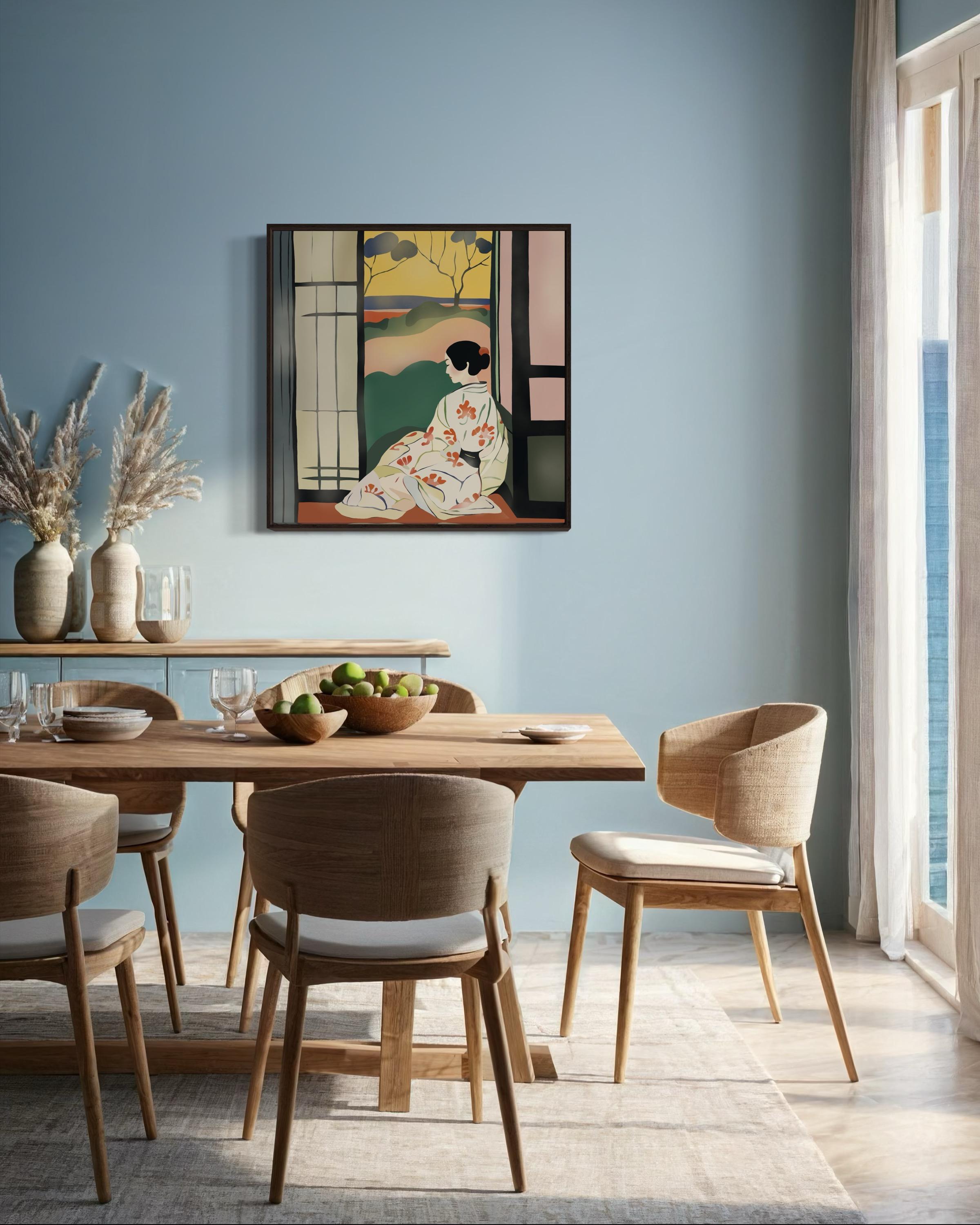 beauté japonaise, 70 x 70 cm, impression sur toile, édition 20 pièces. en vente 6