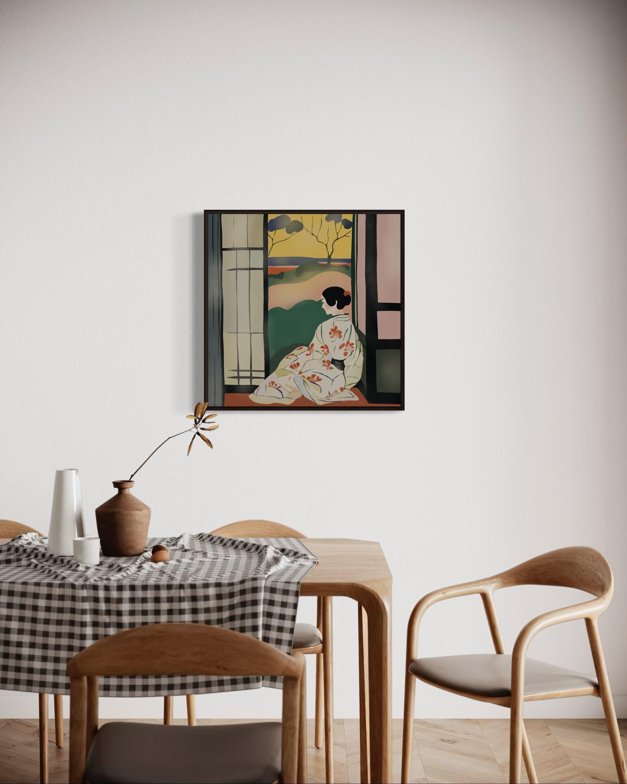 beauté japonaise, 70 x 70 cm, impression sur toile, édition 20 pièces. en vente 7