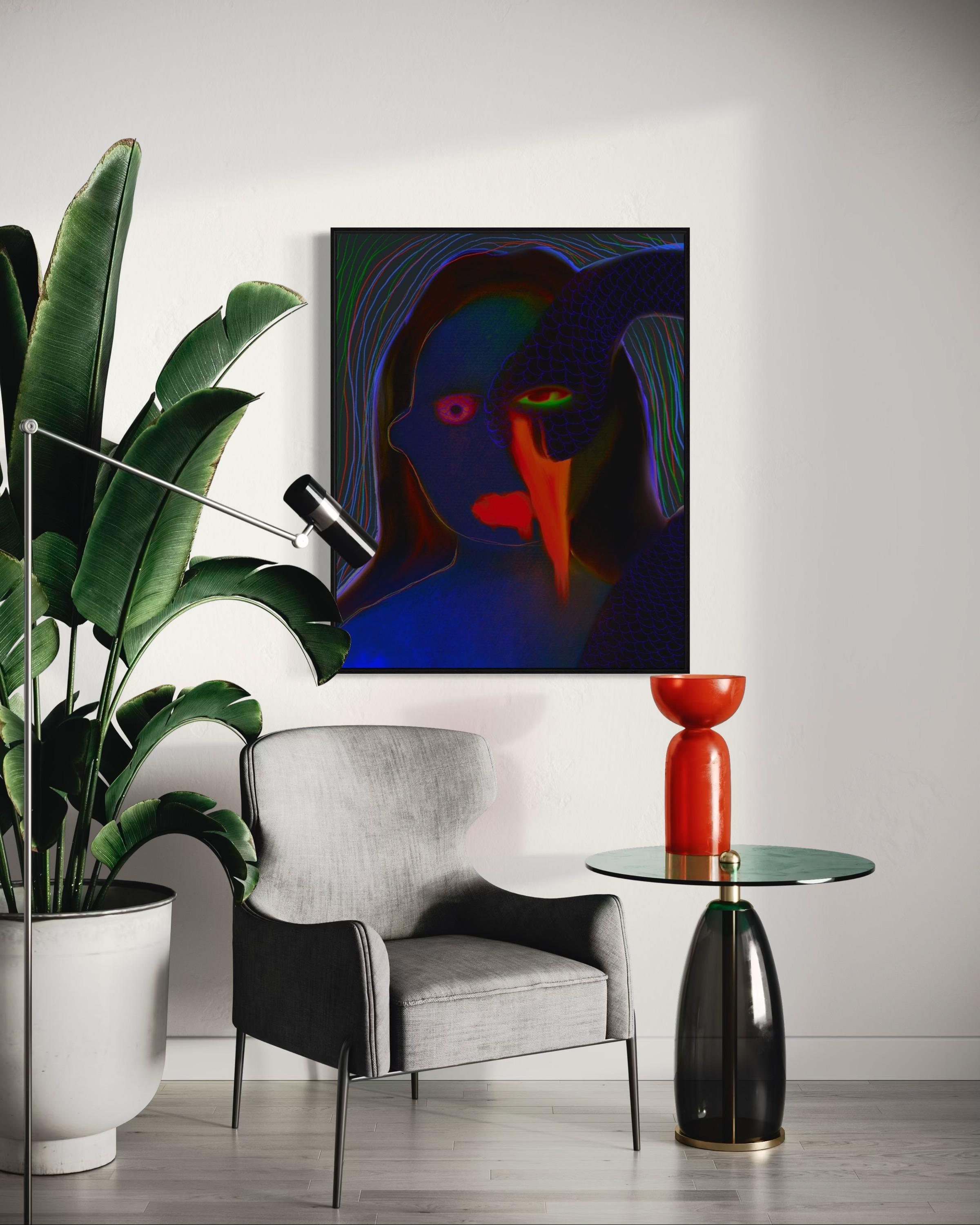 A wild, 110x88cm, print on canvas - Print by Lida Pshenichka