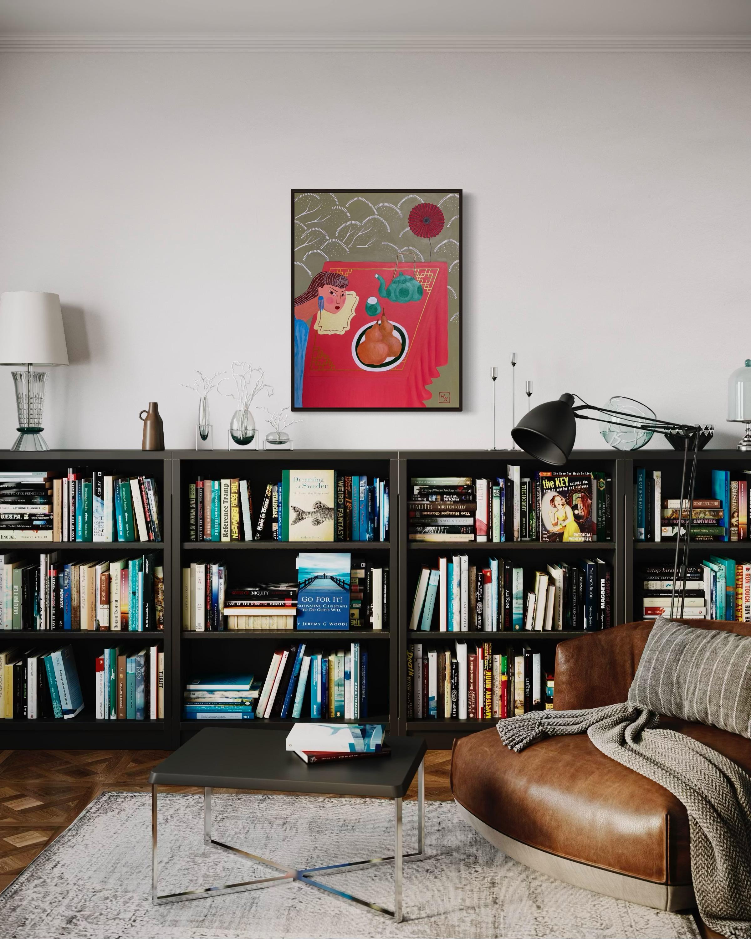 The Sun and the Gourds, 90x70 cm, acrylic on canvas For Sale 7