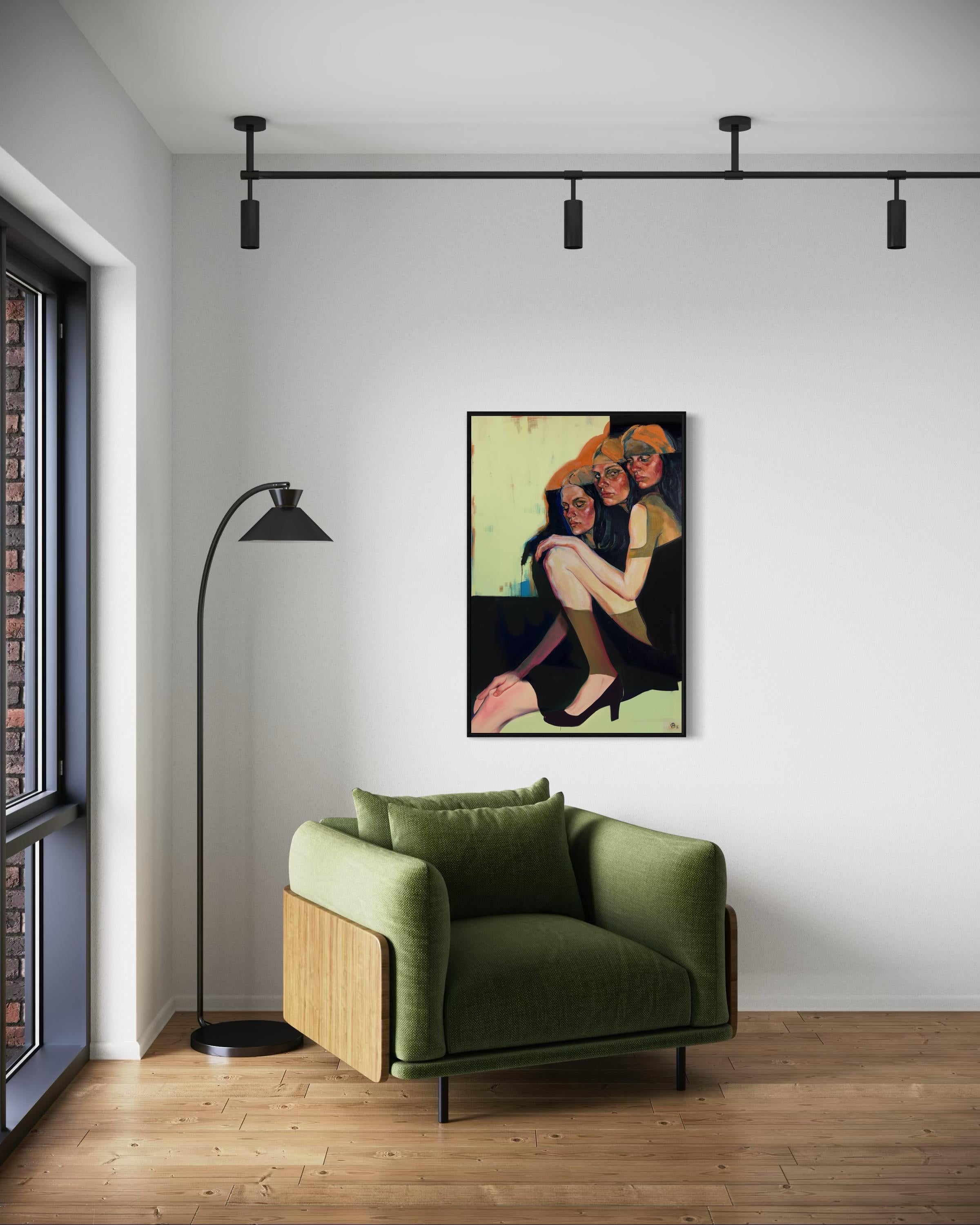 Interner Dialog, 110x80cm, Öl, Acryl, Leinwand im Angebot 4