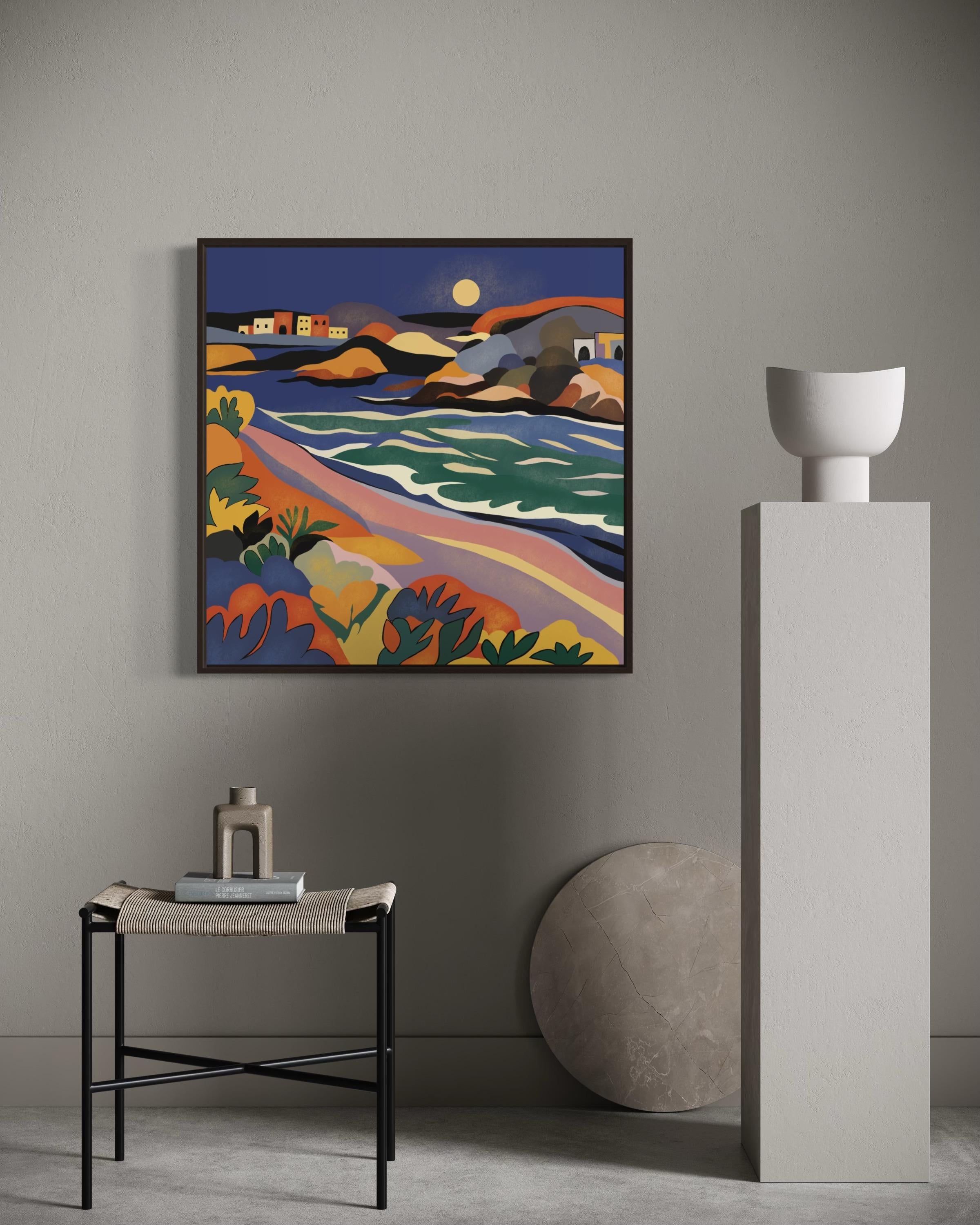 Seascape , 70x70cm, impression sur toile, édition 20 pcs. en vente 1