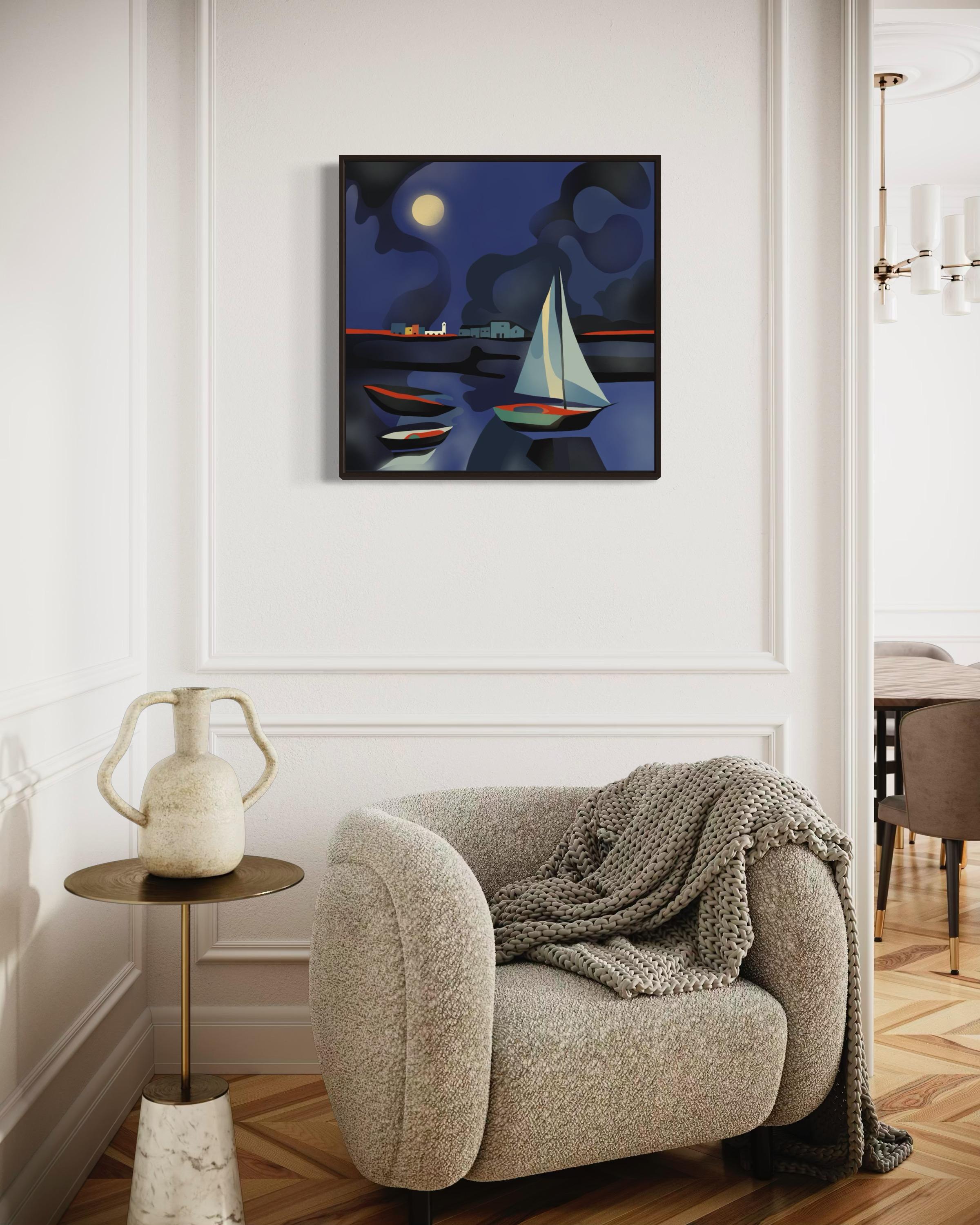 Seascape , 70x70cm, impression sur toile, édition 20 pcs. en vente 1