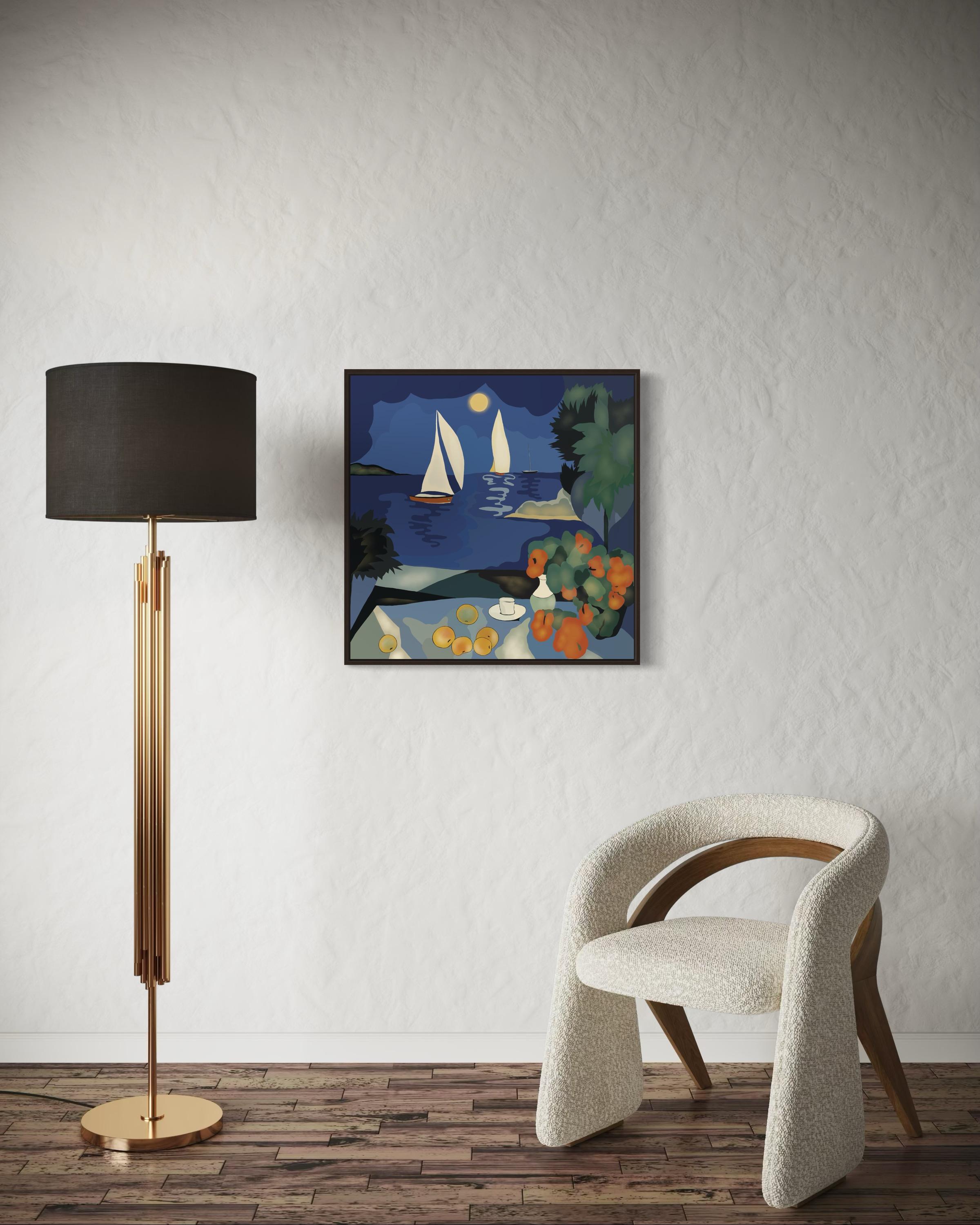 Seascape , 70x70cm, impression sur toile, édition 20 pcs. - Pop Art Print par Nina Tsoriti