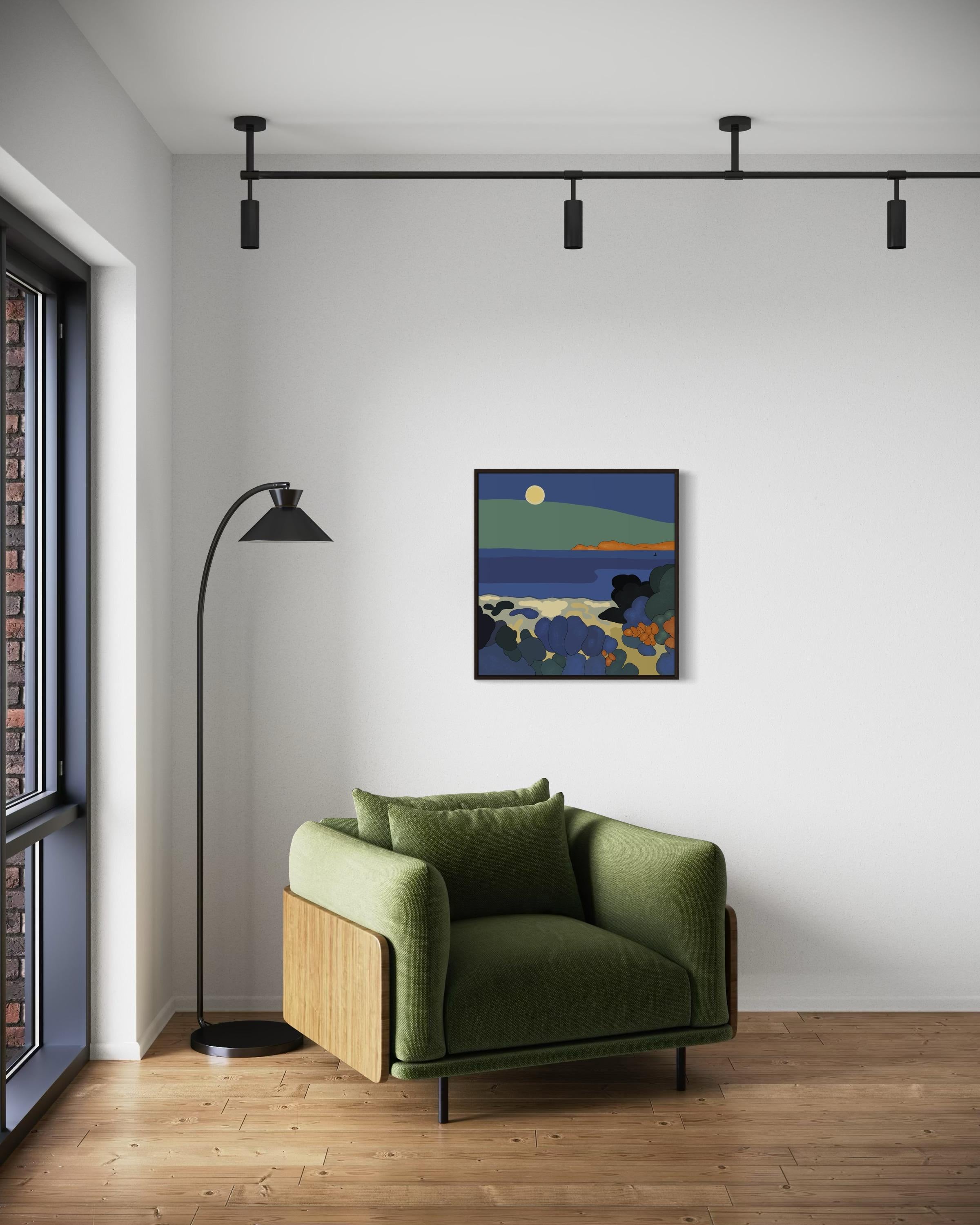 Seascape , 70x70cm, impression sur toile, édition 20 pcs. - Pop Art Print par Nina Tsoriti