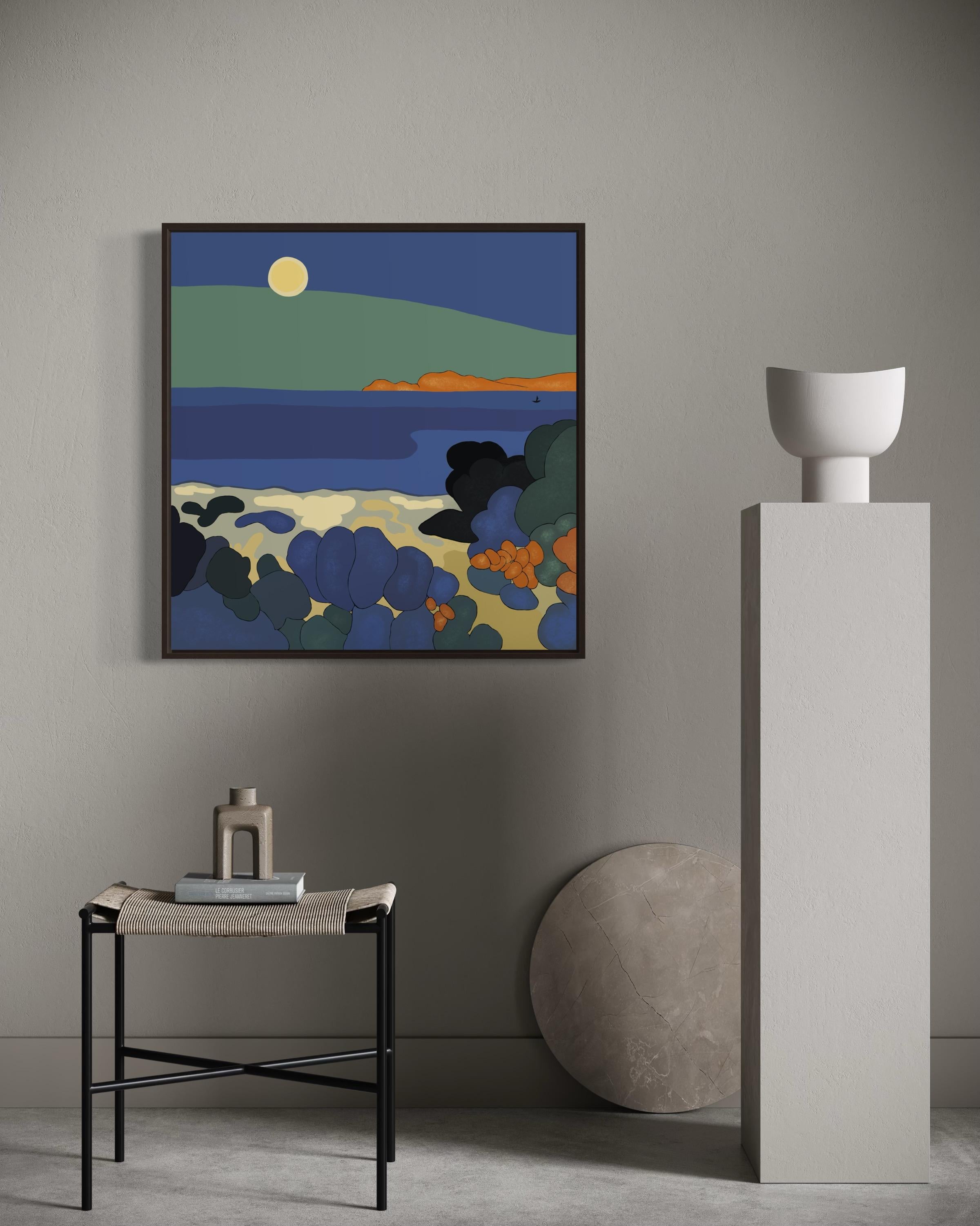 Seascape , 70x70cm, impression sur toile, édition 20 pcs. en vente 2