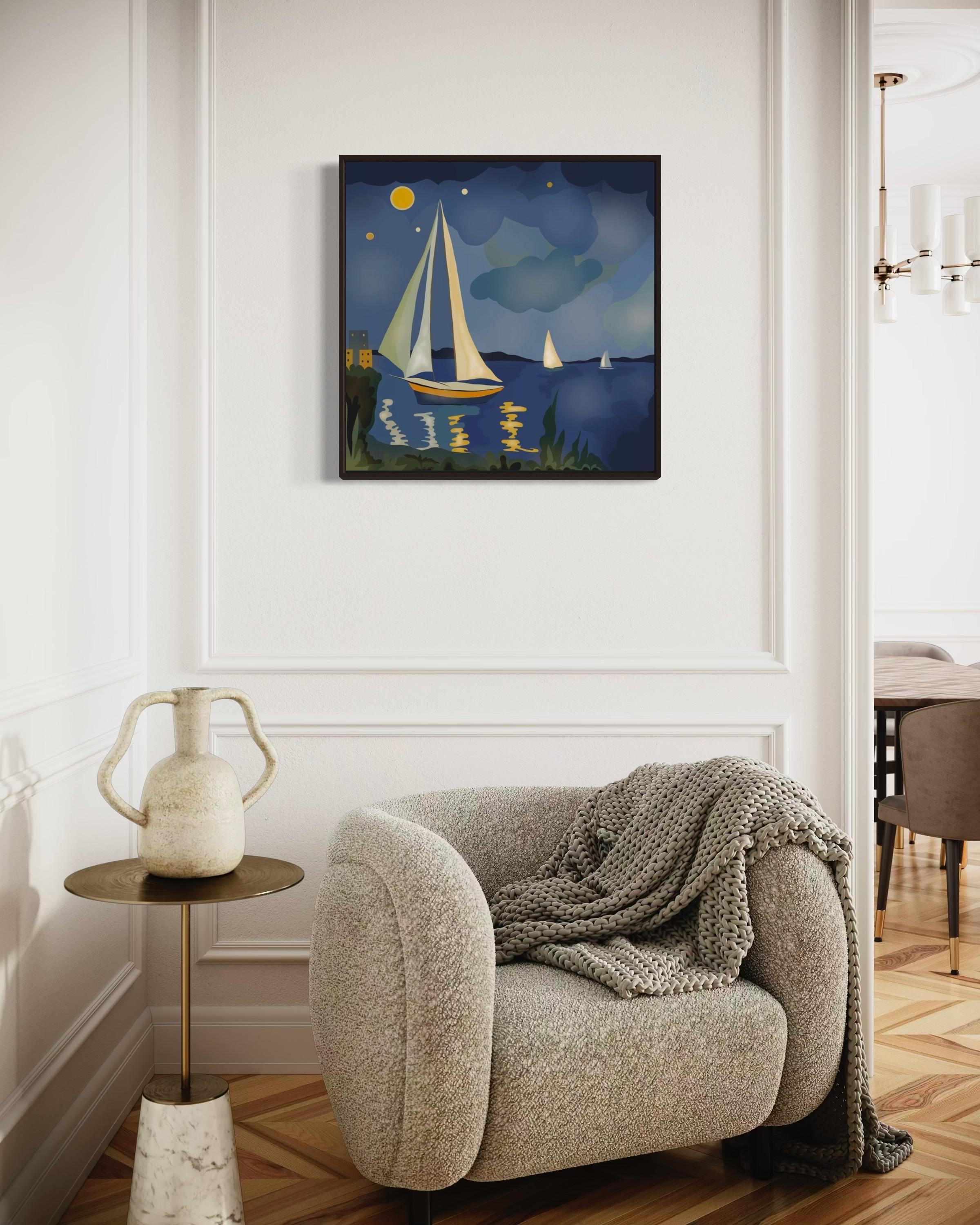 Seascape , 70x70cm, impression sur toile, édition 20 pcs. en vente 1