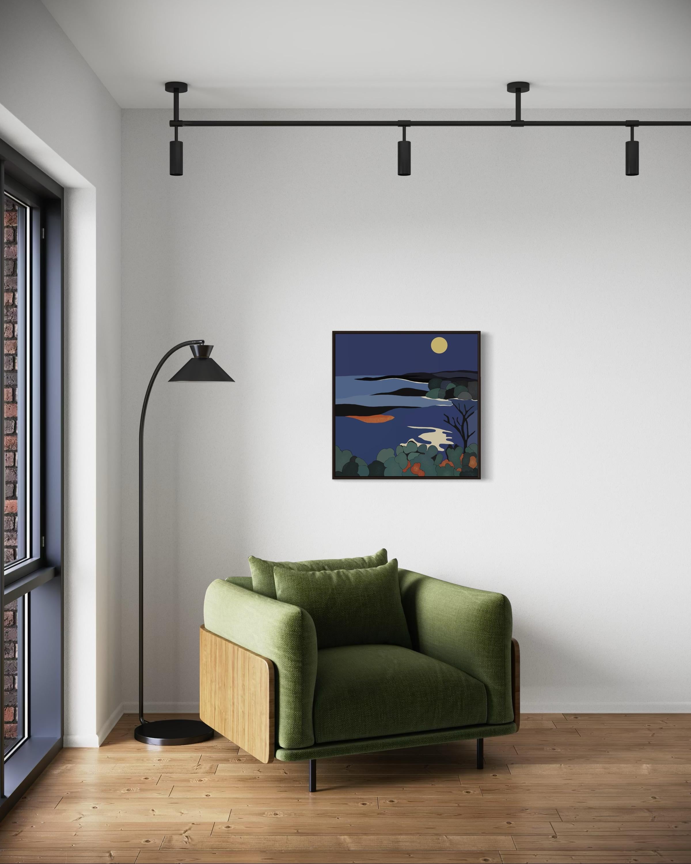 Seascape , 70x70cm, impression sur toile, édition 20 pcs. - Pop Art Print par Nina Tsoriti