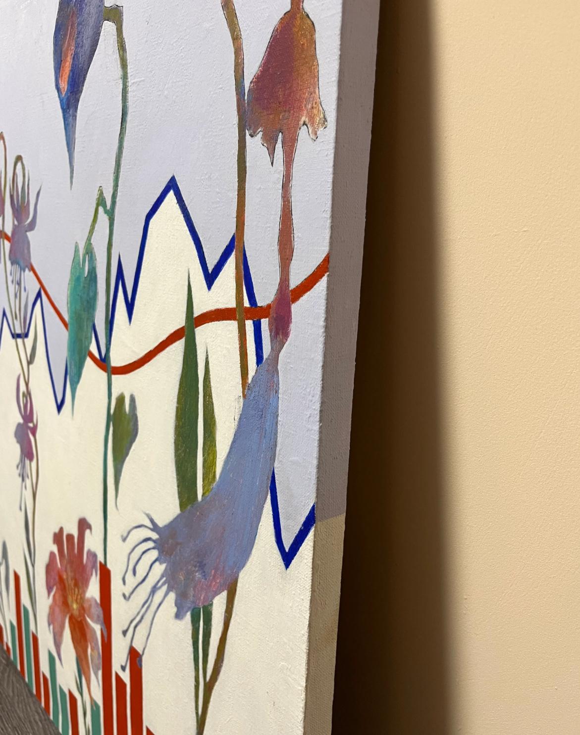 Ups and downs, 70x70 cm, acrylic on canvas For Sale 1