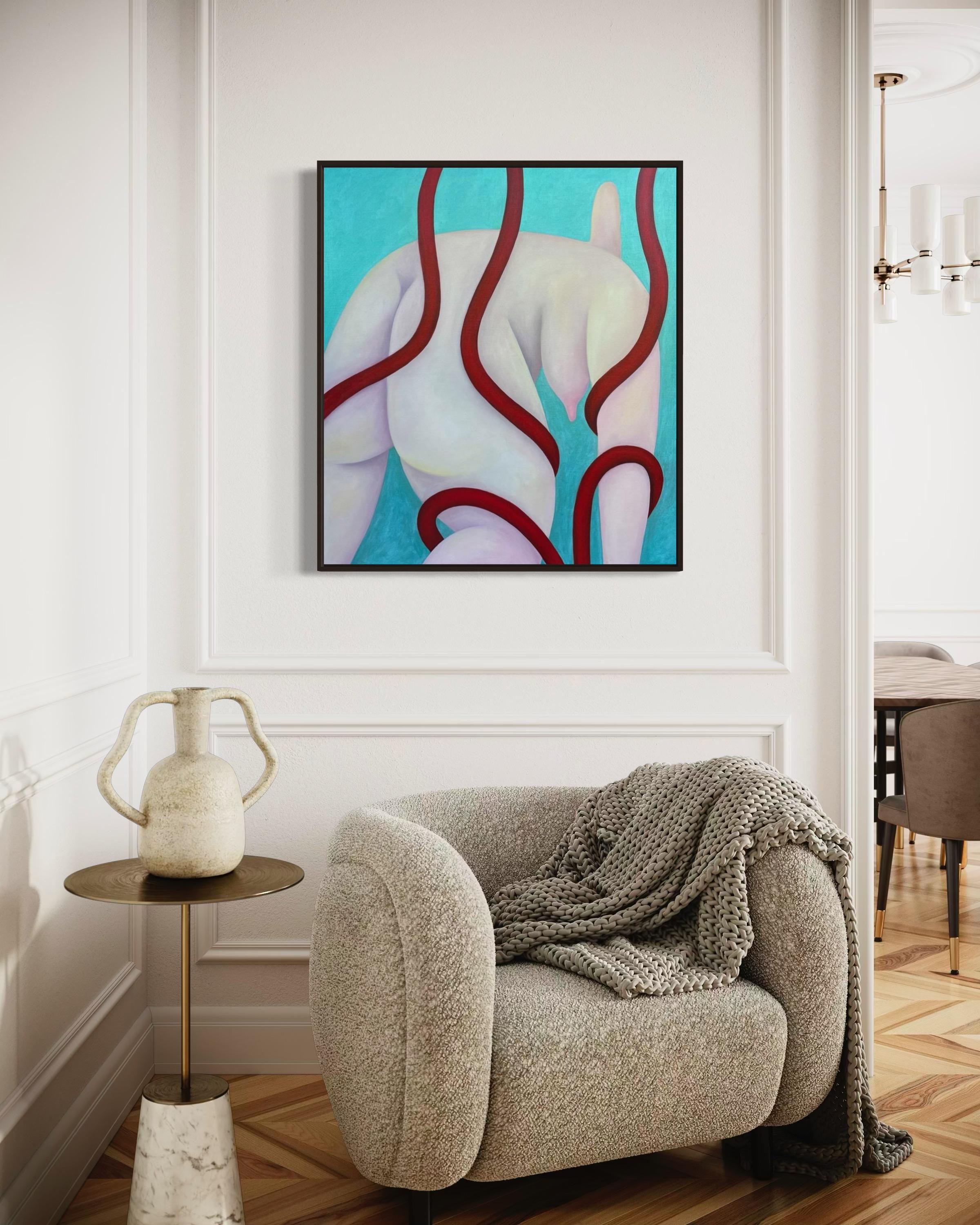 Underwater, 90x80cm, oil on canvas For Sale 1