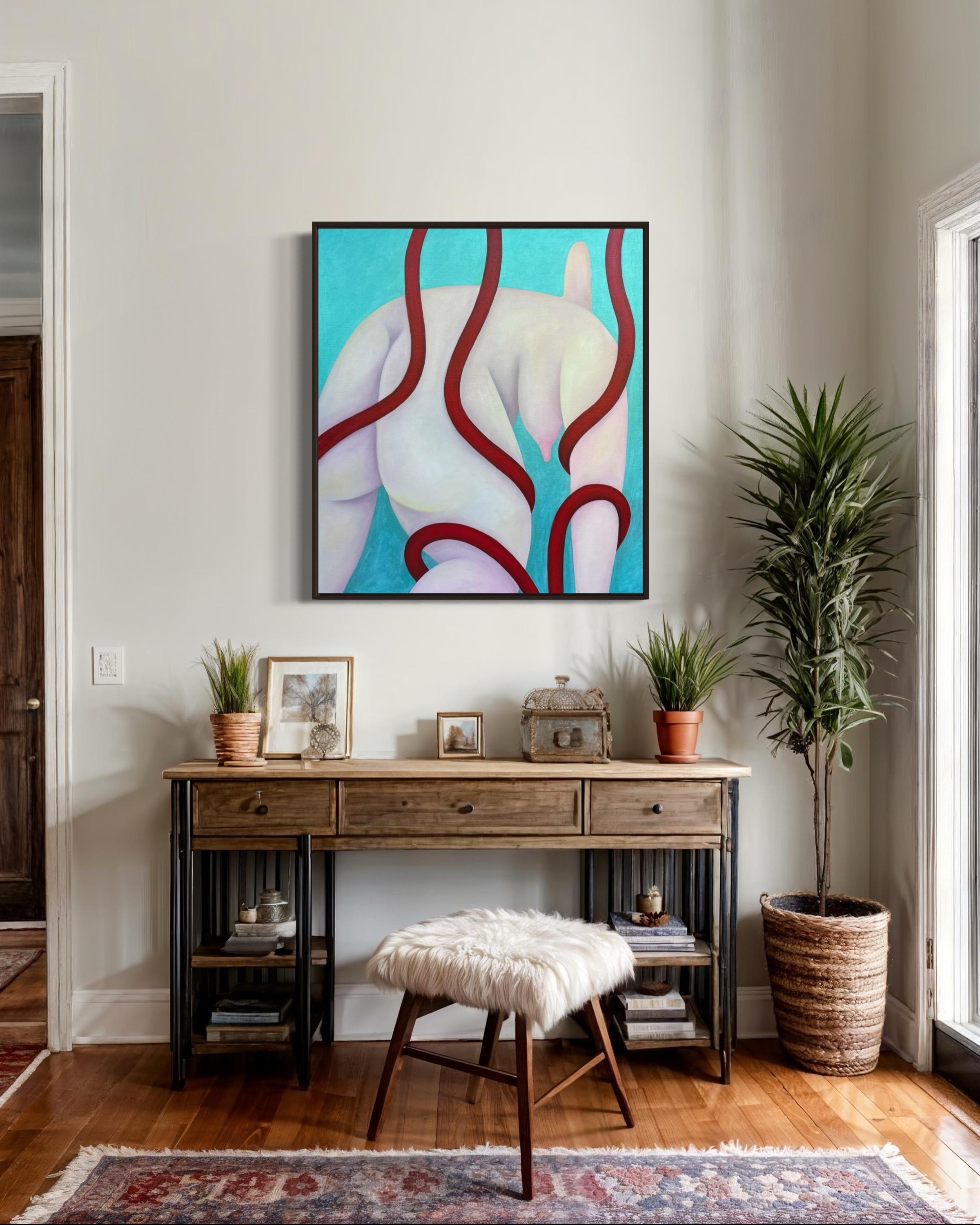 Underwater, 90x80cm, oil on canvas For Sale 3