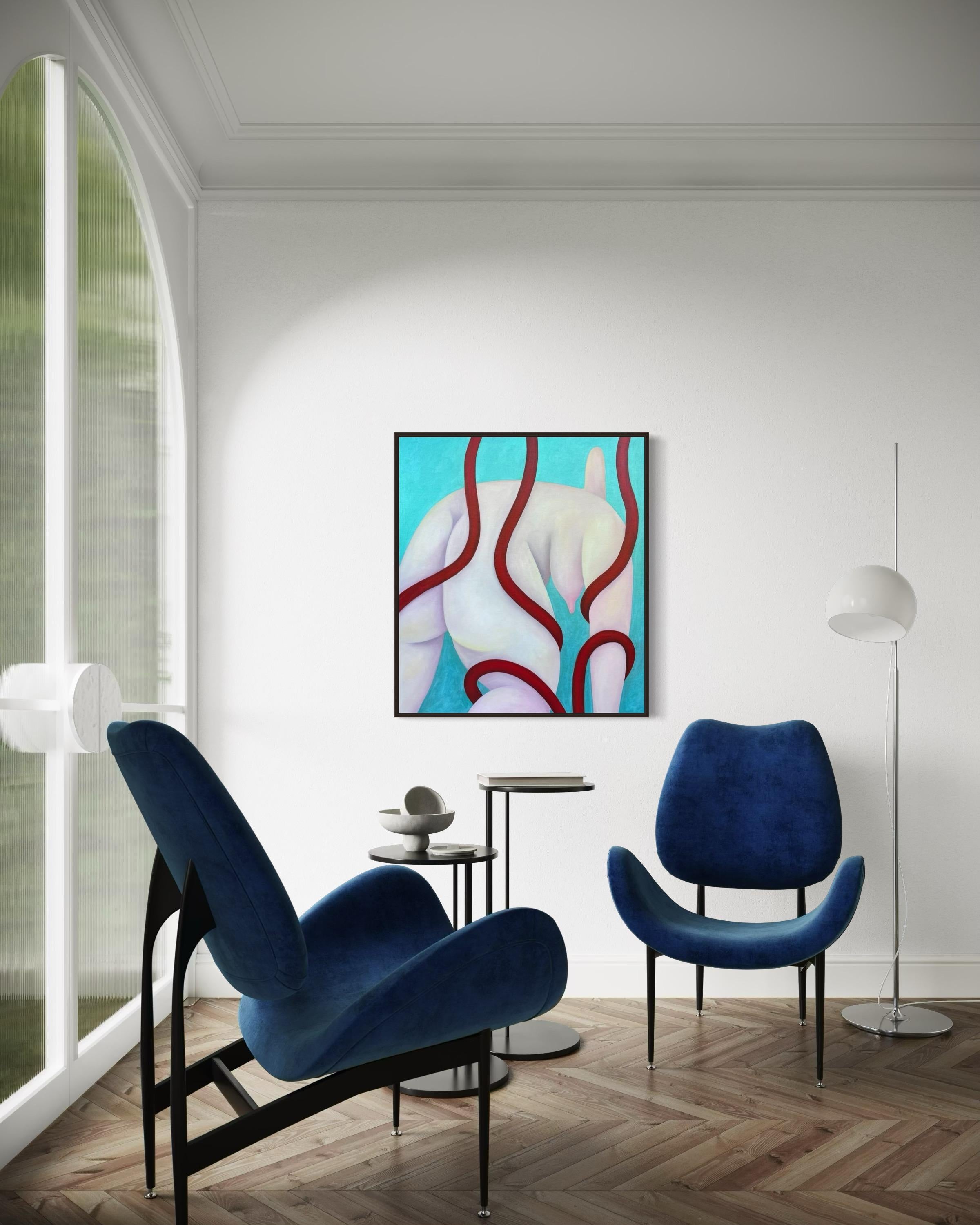 Underwater, 90x80cm, oil on canvas For Sale 4