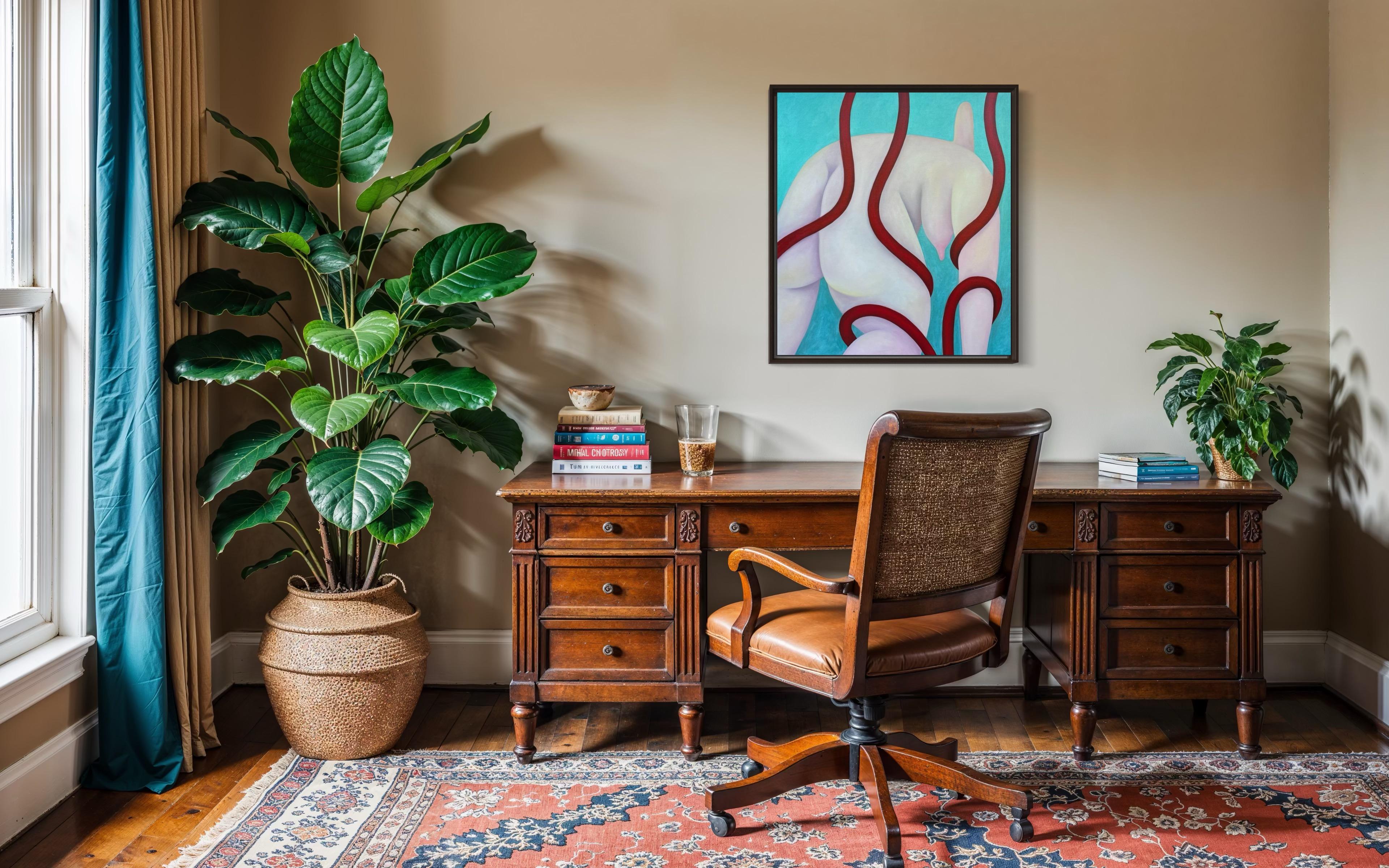 Underwater, 90x80cm, oil on canvas For Sale 5