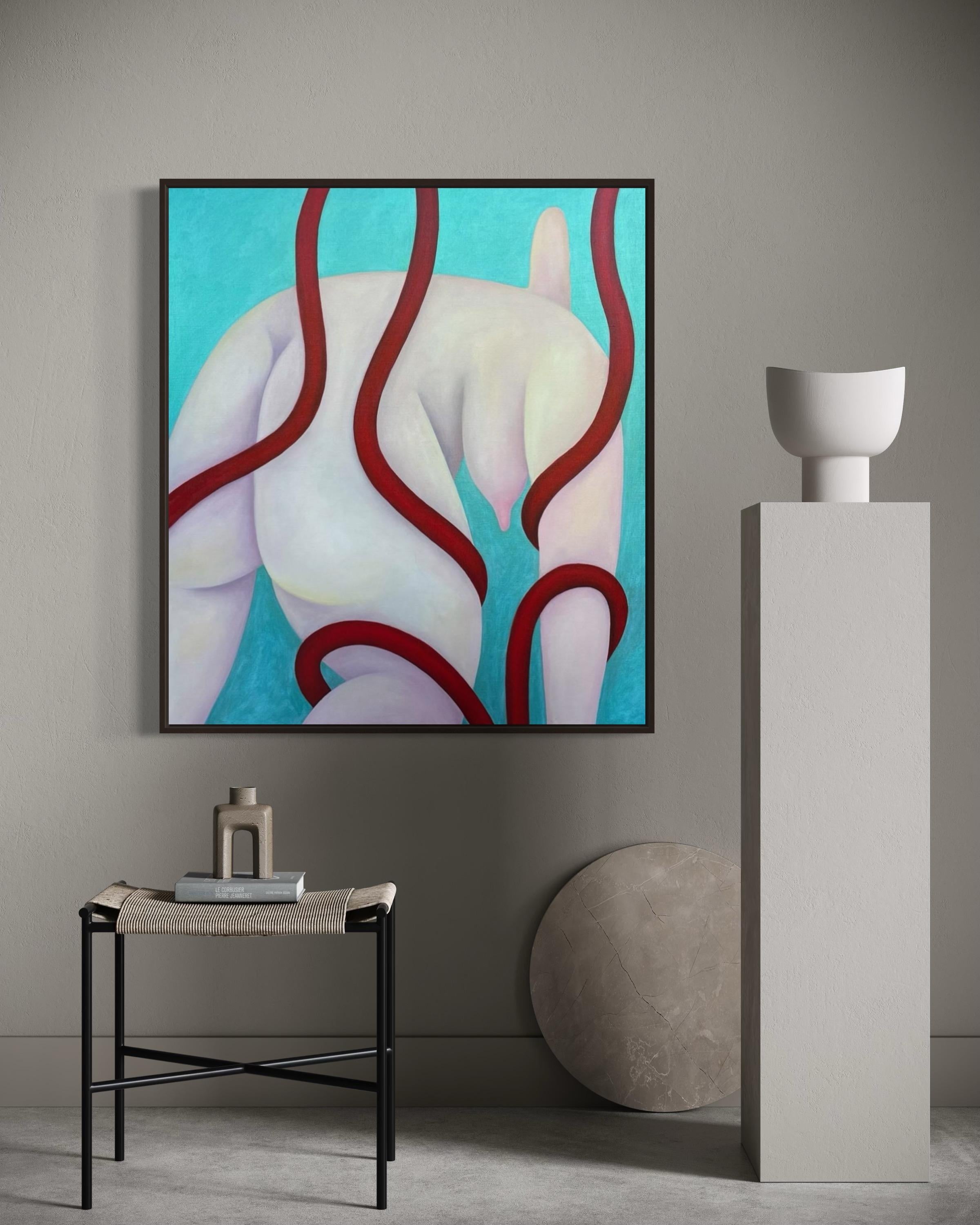 Underwater, 90x80cm, oil on canvas For Sale 7