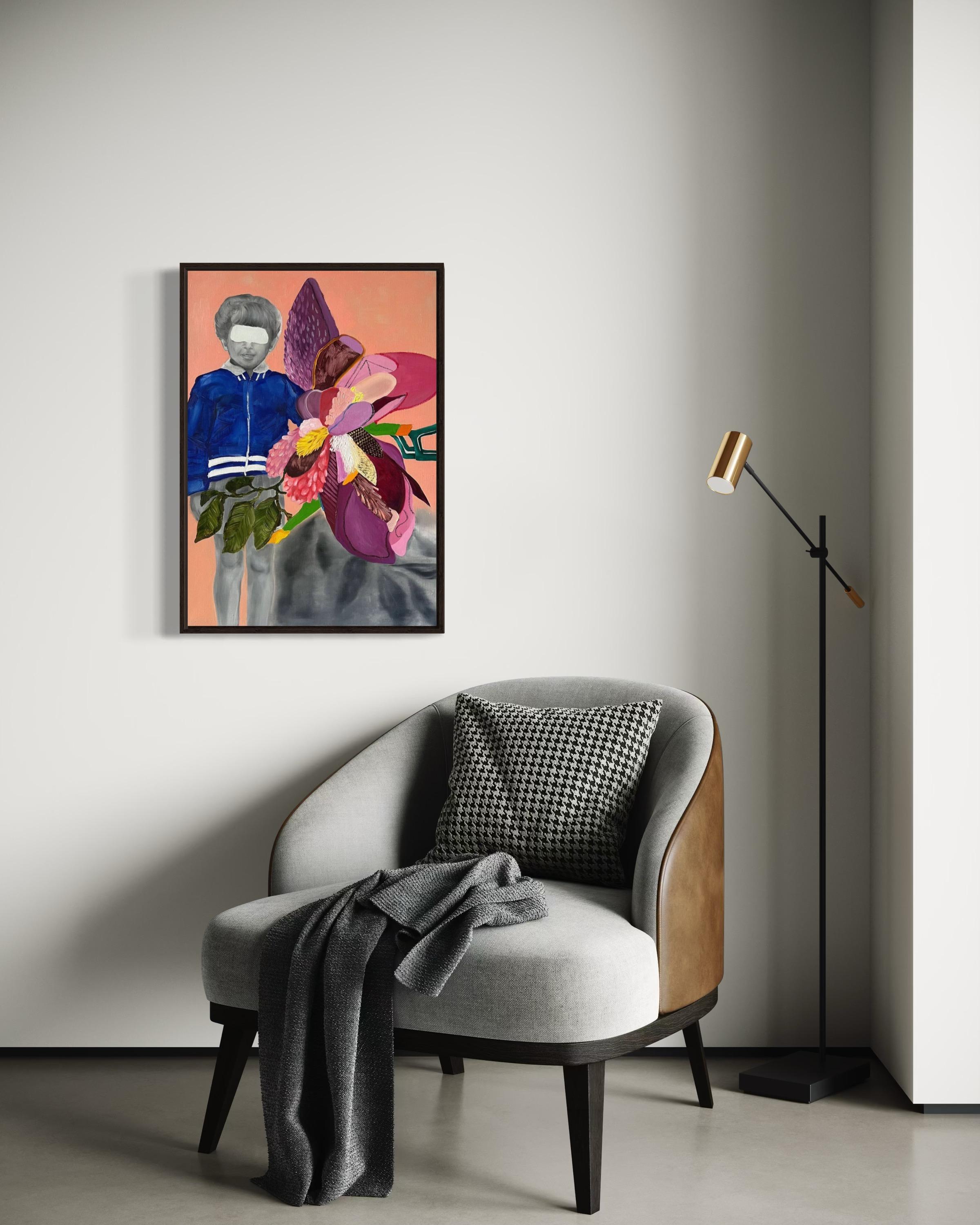 Tout est à venir, 70x50cm, huile sur toile, pastel à l'huile 