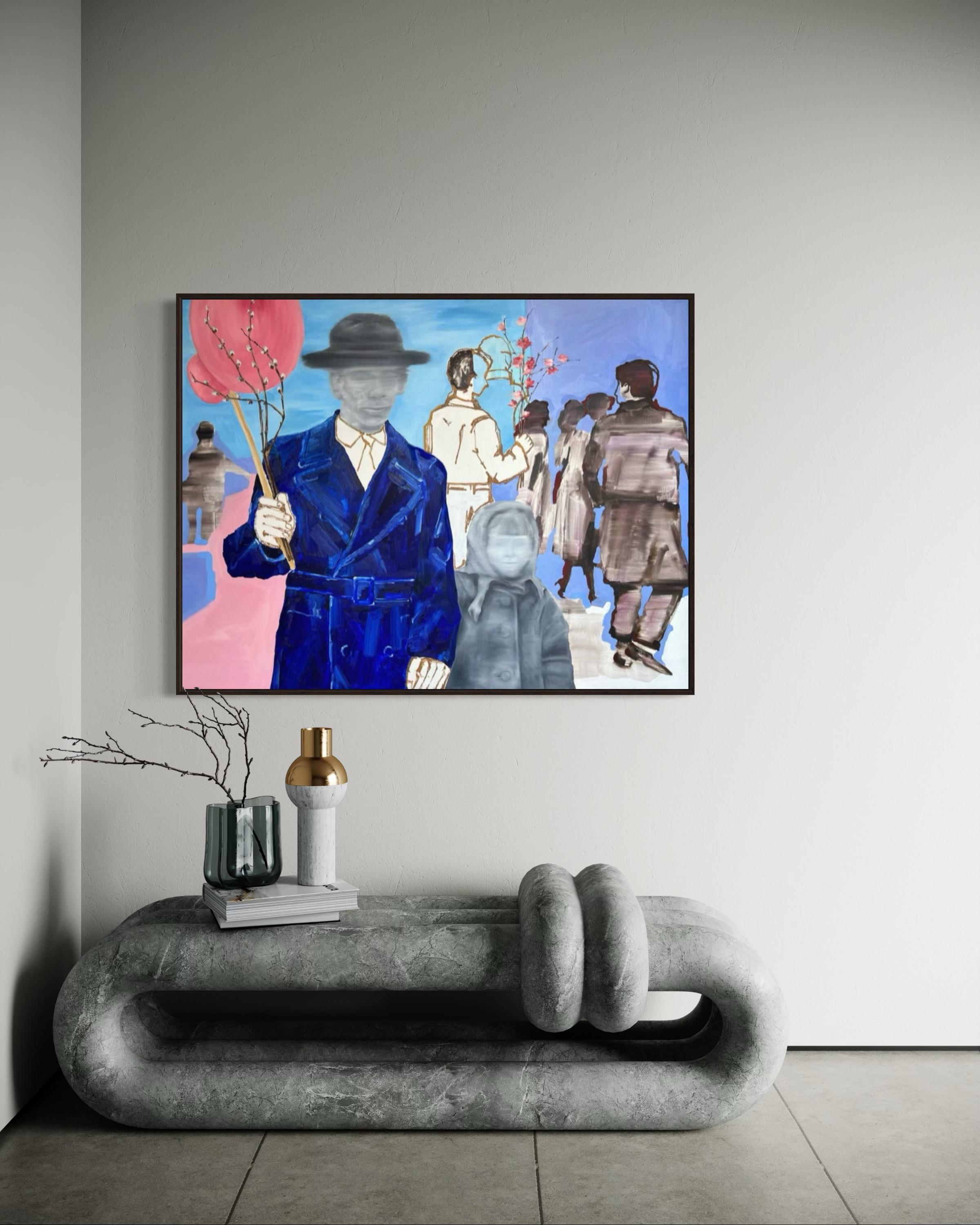 Der Wind unserer Hoffnungen. 100x130cm. Öl, Ölpastell, Leinwand, Leinwand (Zeitgenössisch), Art, von Inna Sumina