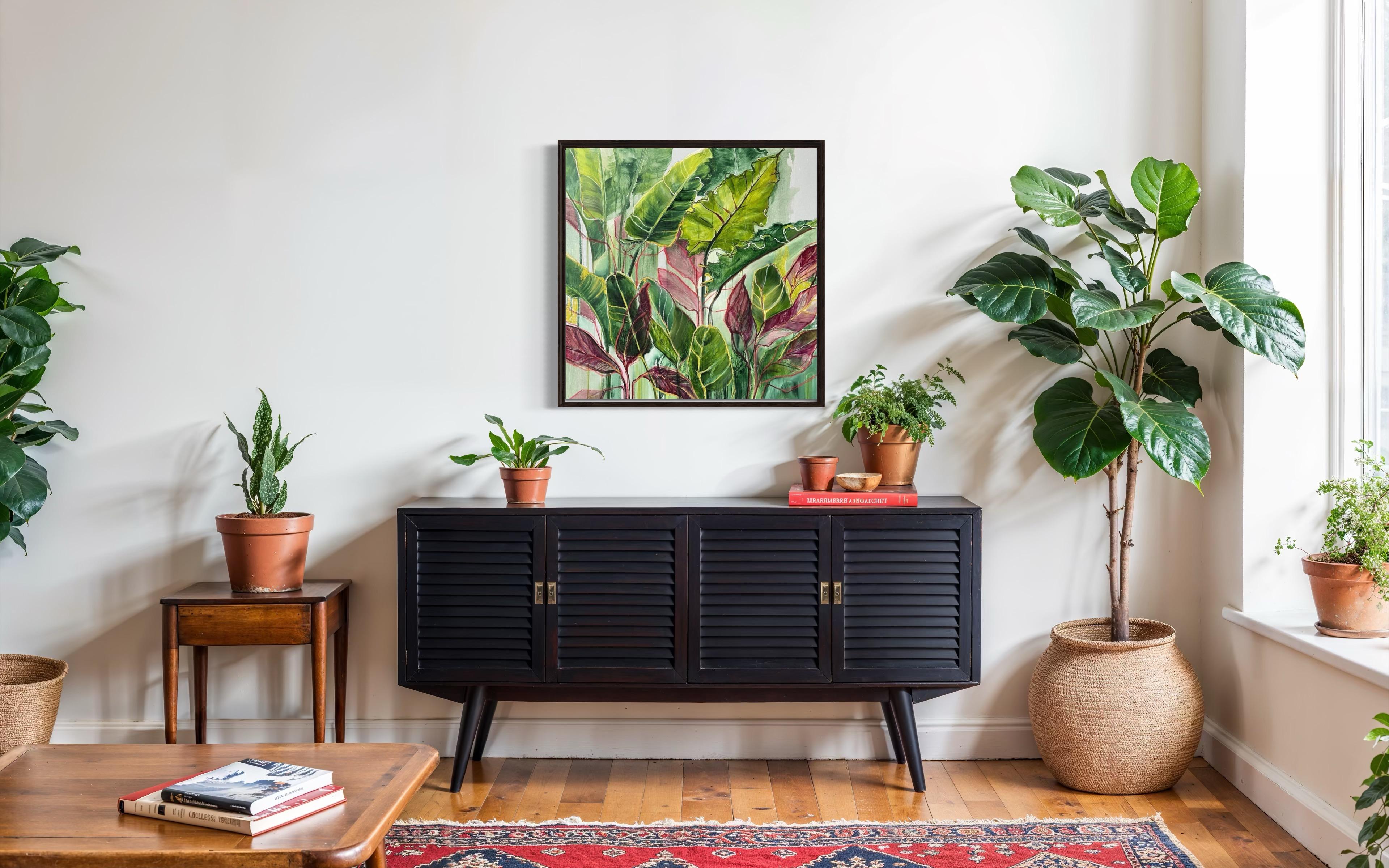 jour ensoleillé, 90x90 cm, huile sur toile en vente 4