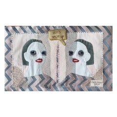 Image douce Let's split up, 2024 Textile 30x50, broderie