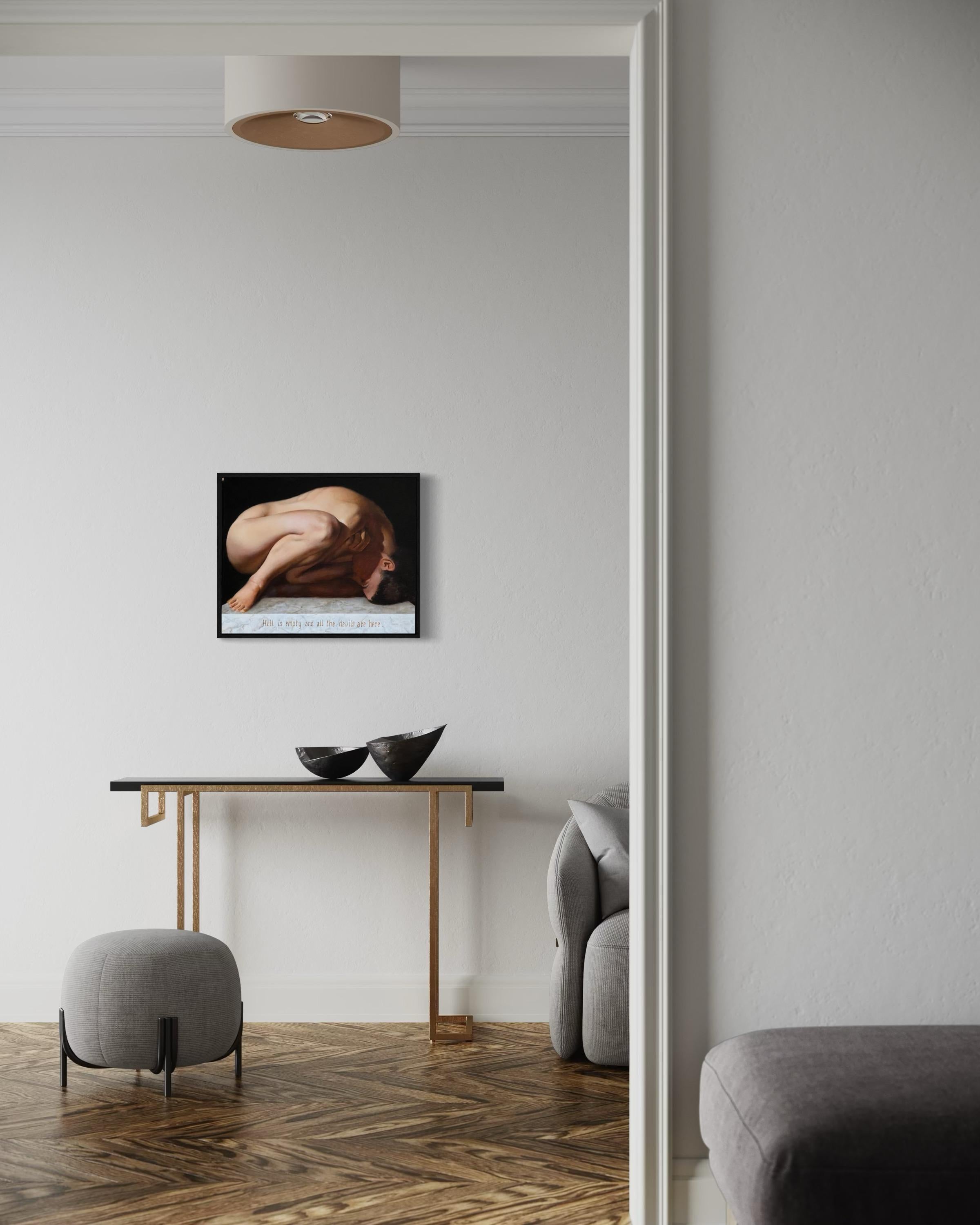 Hell is empty and all the devils are here, 50x60cm, oil on canvas For Sale 1