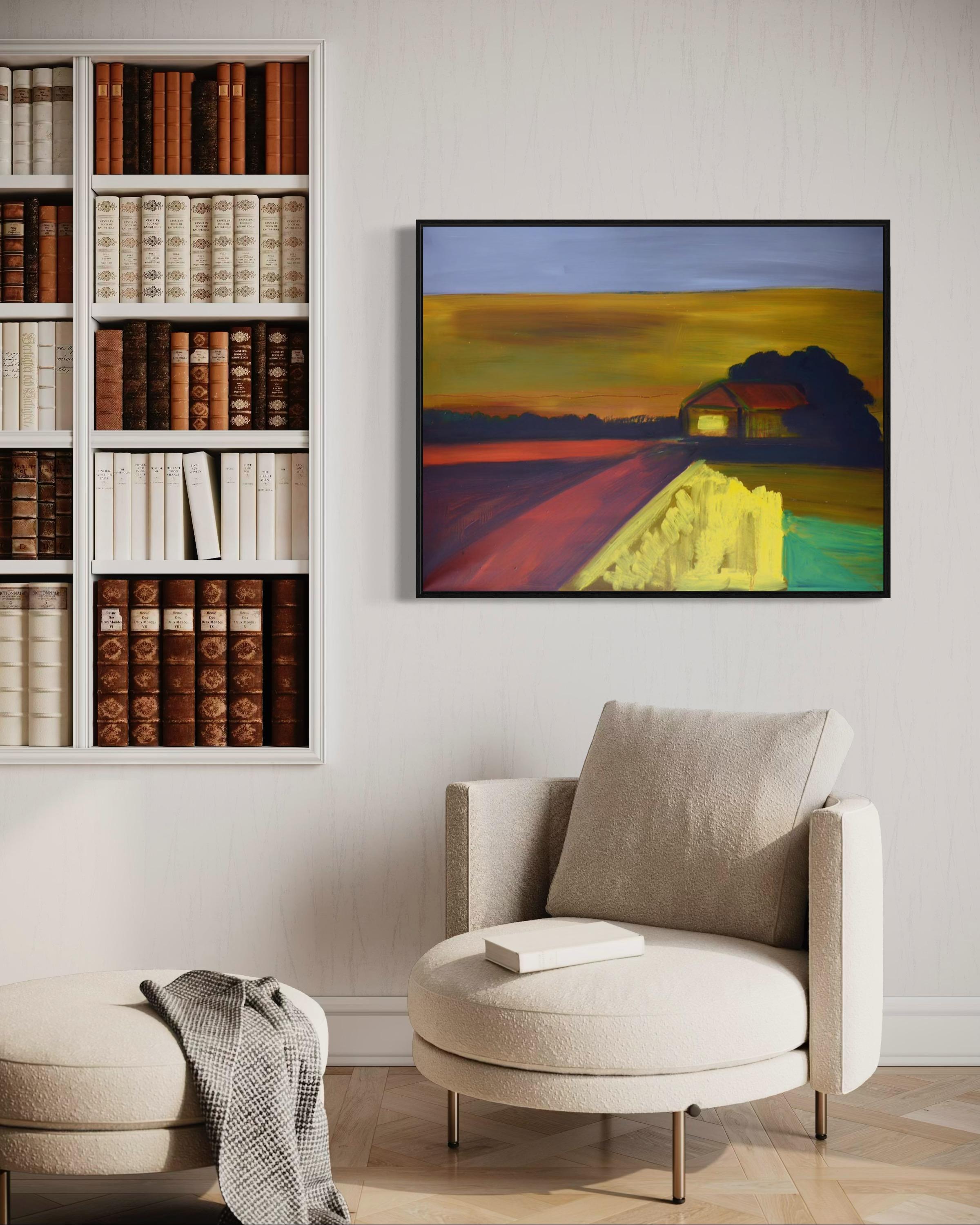 Village, 80 x 100 cm, huile, toile en vente 1