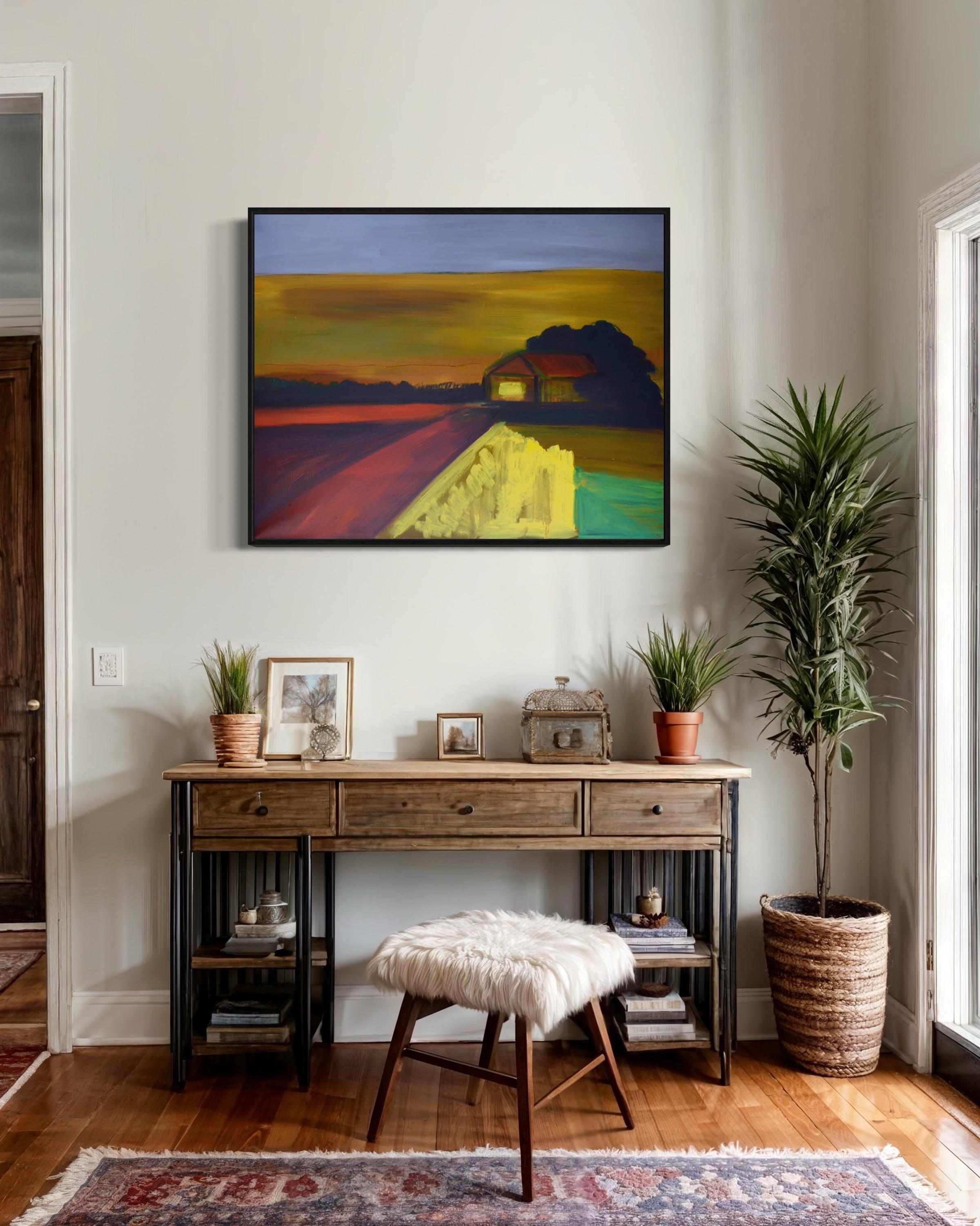 Village, 80 x 100 cm, huile, toile en vente 3