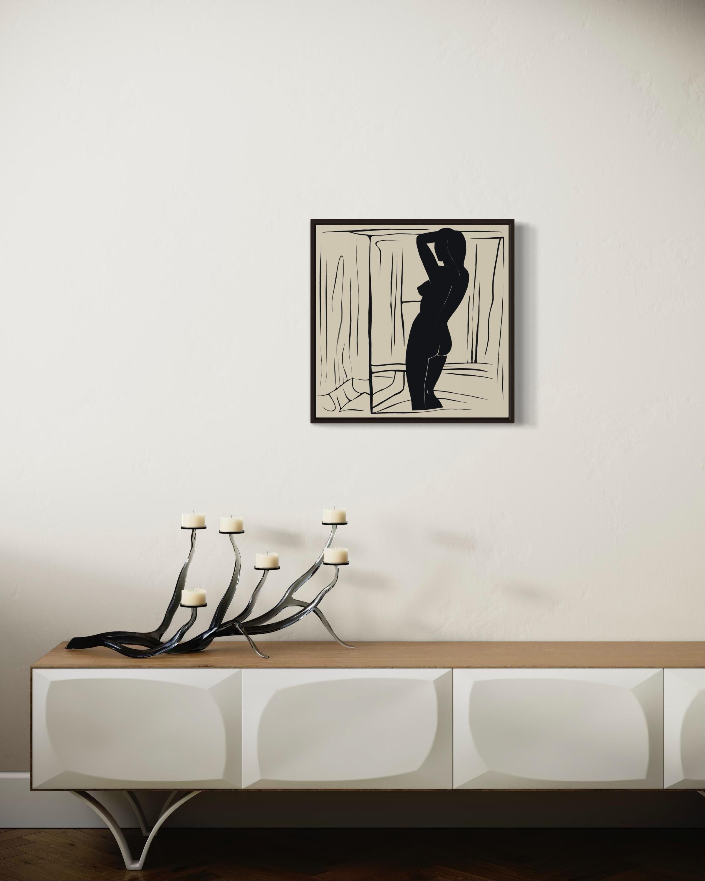 Nu, 50x50cm, impression sur toile, édition 20 pièces. en vente 1