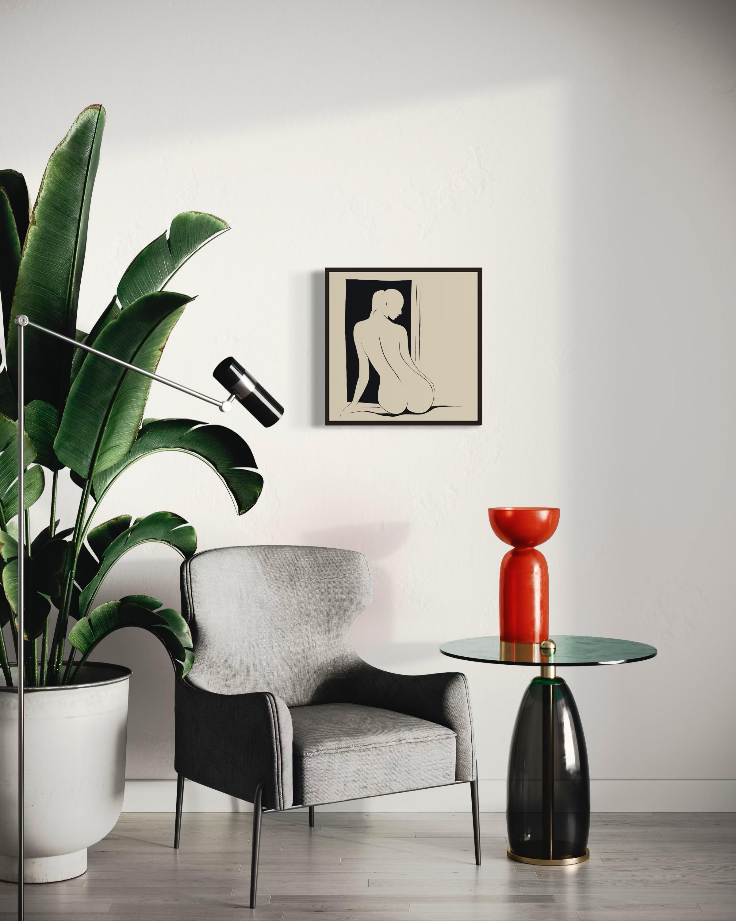 Nu, 50x50cm, impression sur toile, édition 20 pièces. - Pop Art Print par Nina Tsoriti