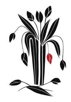 Tulipani , 62x43cm, stampa su tela.Edizione 20 pezzi.