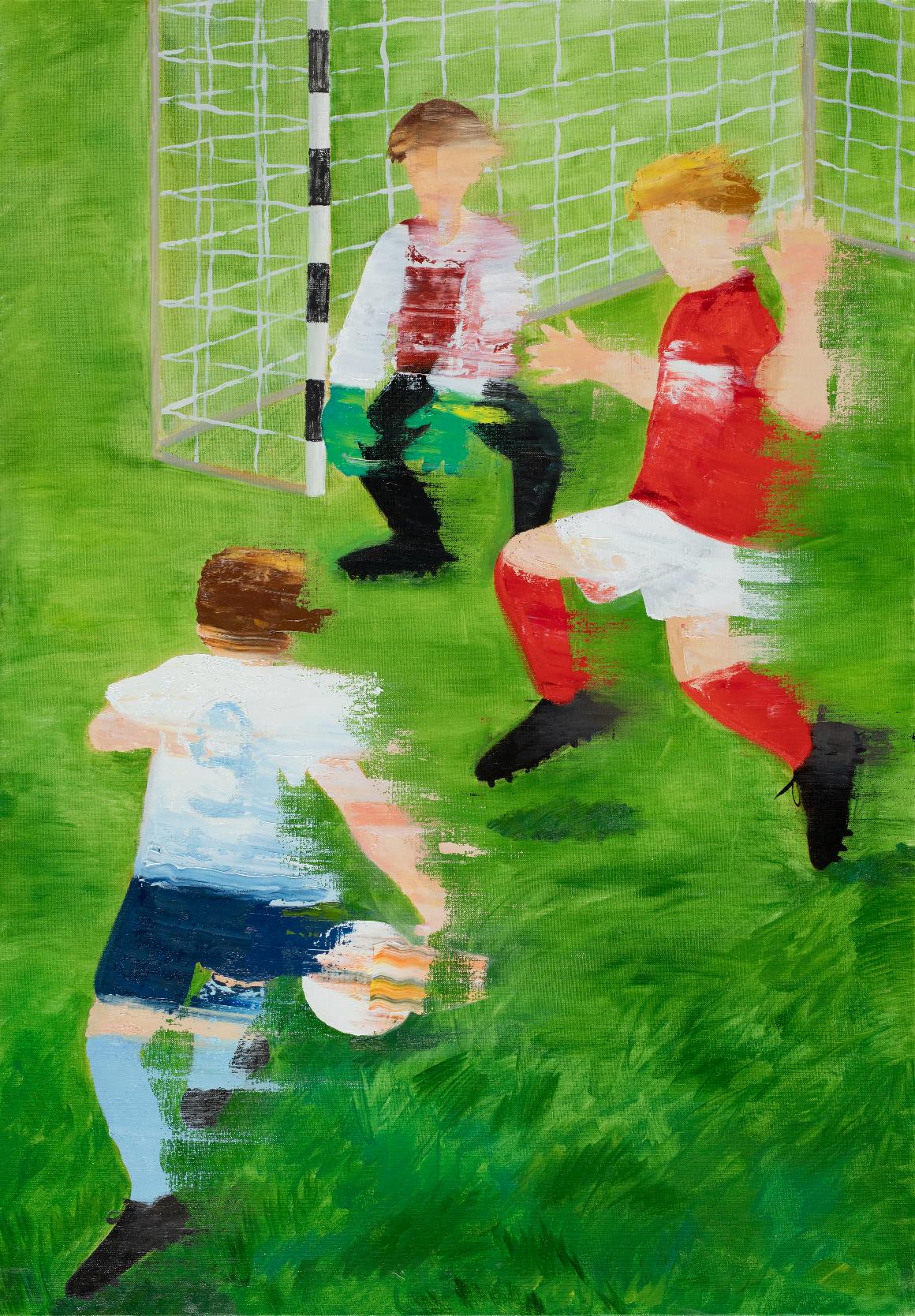 At the limit, 100*70cm, canvas/oil - Painting by Elena Ermuraki