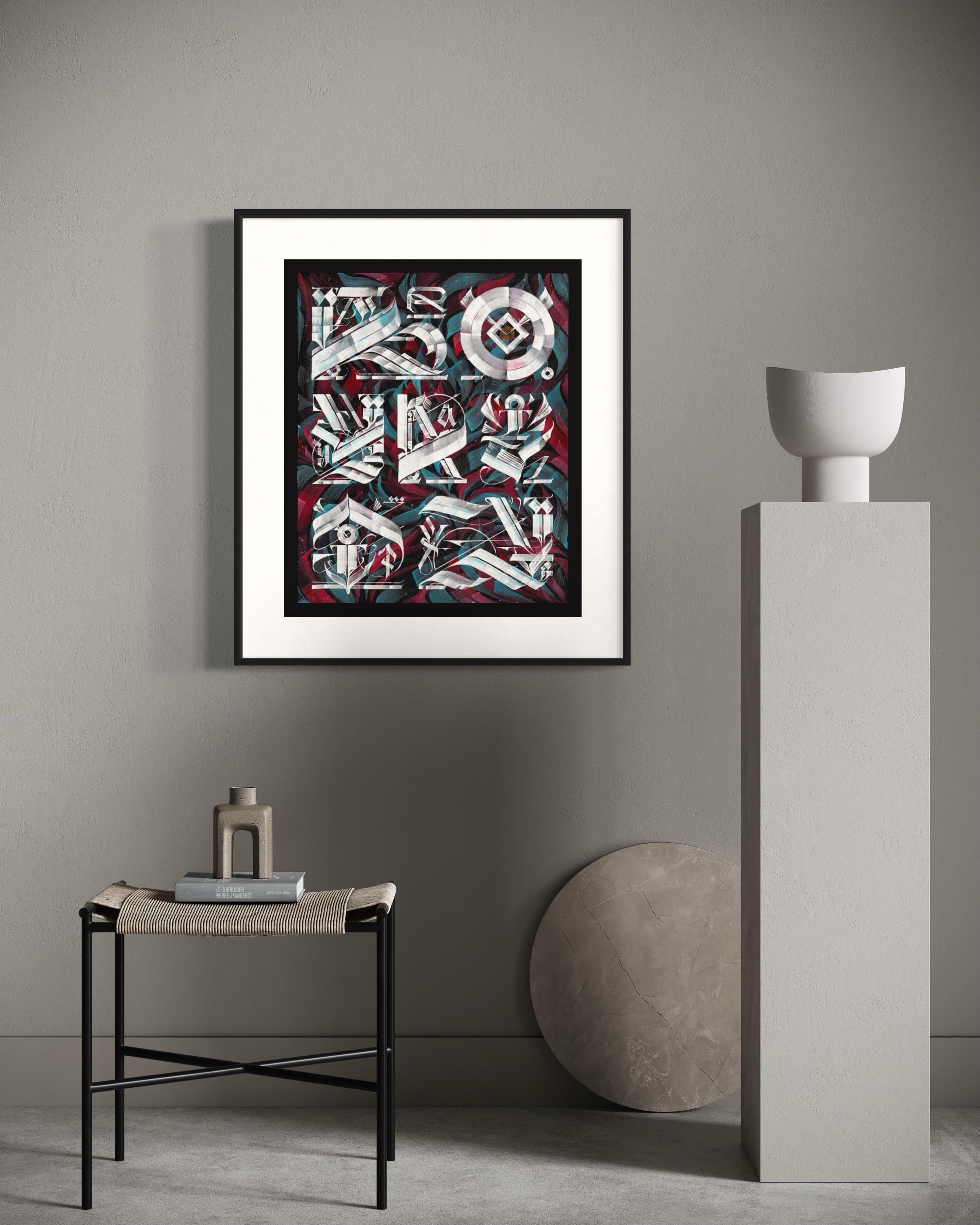 Royalty, 60x49 cm, acrylique/encre/papier en vente 4