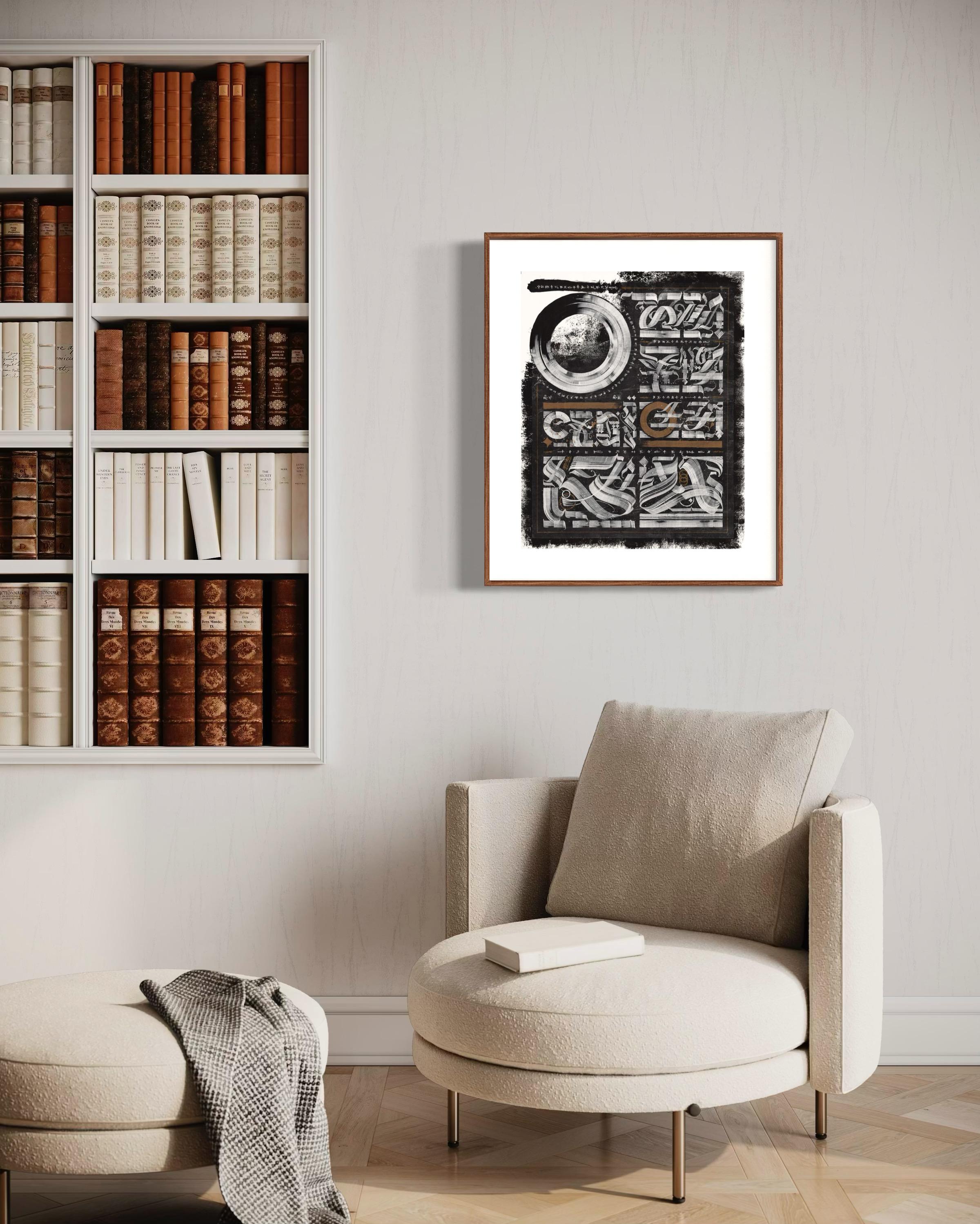 The work is sold without a frame and mat