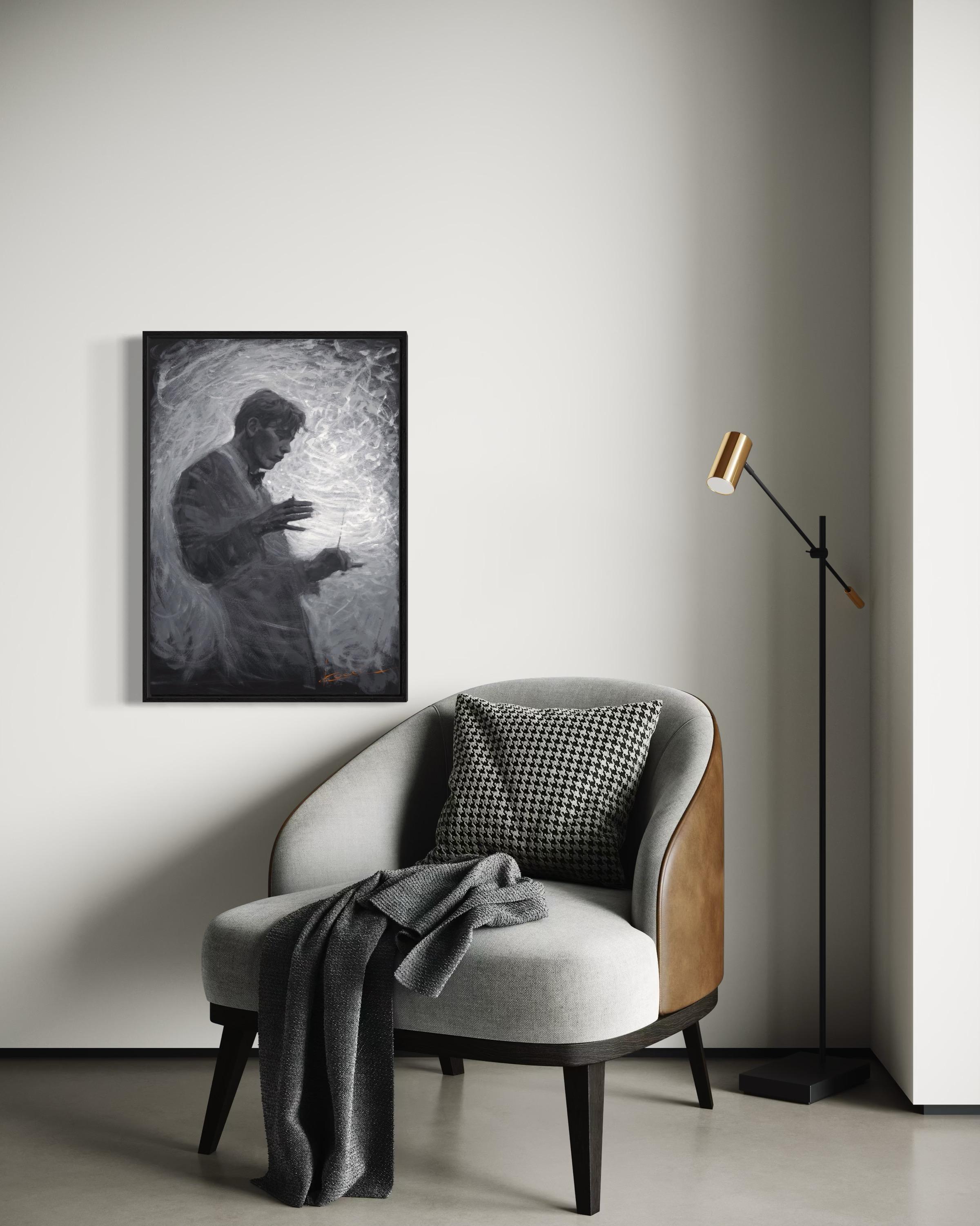 CONDUCTION, 100x70 cm, tempera/ papier en vente 2