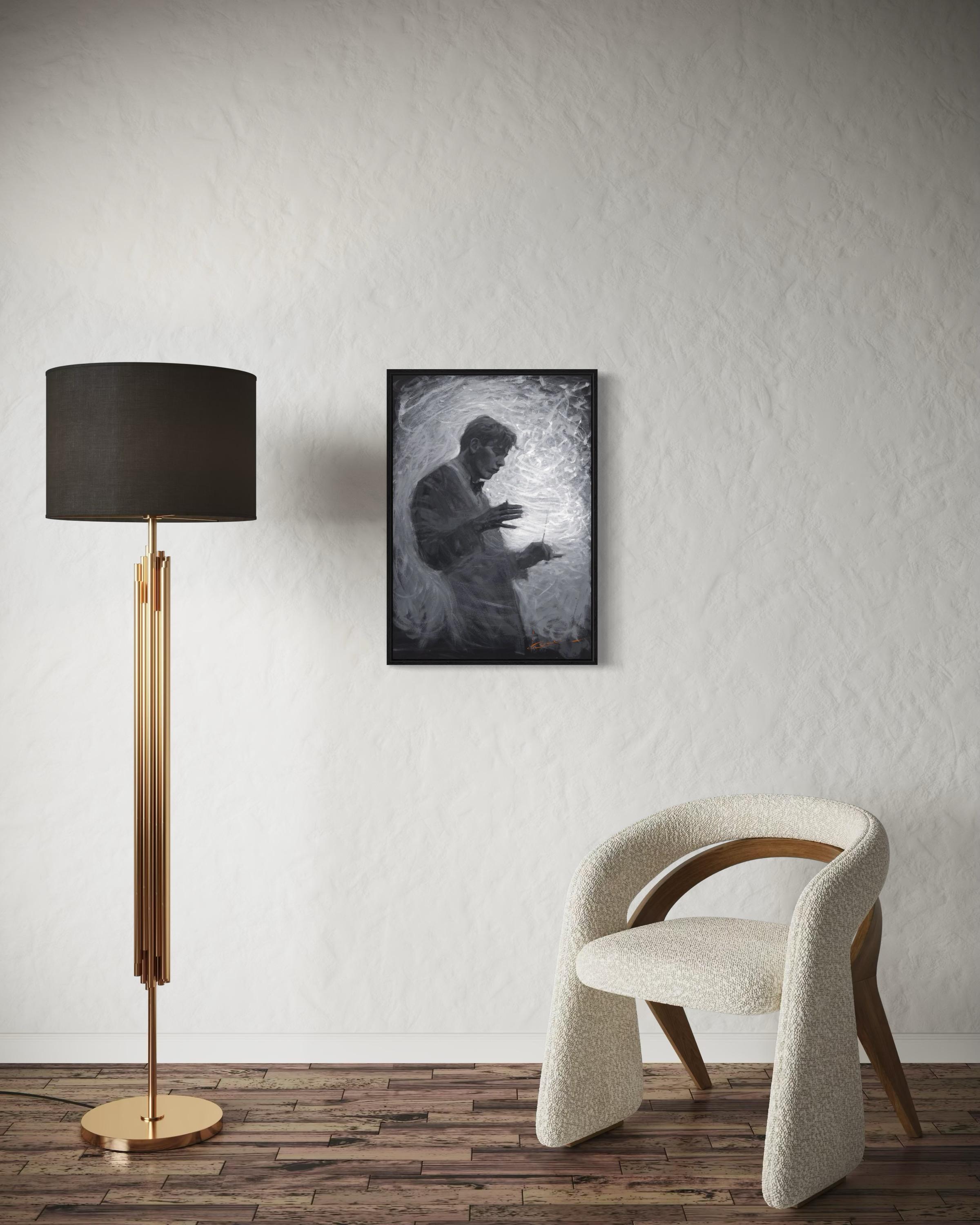 CONDUCTION, 100x70 cm, tempera/ papier en vente 4