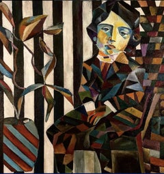 David - my mom wants a photo again, 134x134 cm, Oil, Canvas, sand